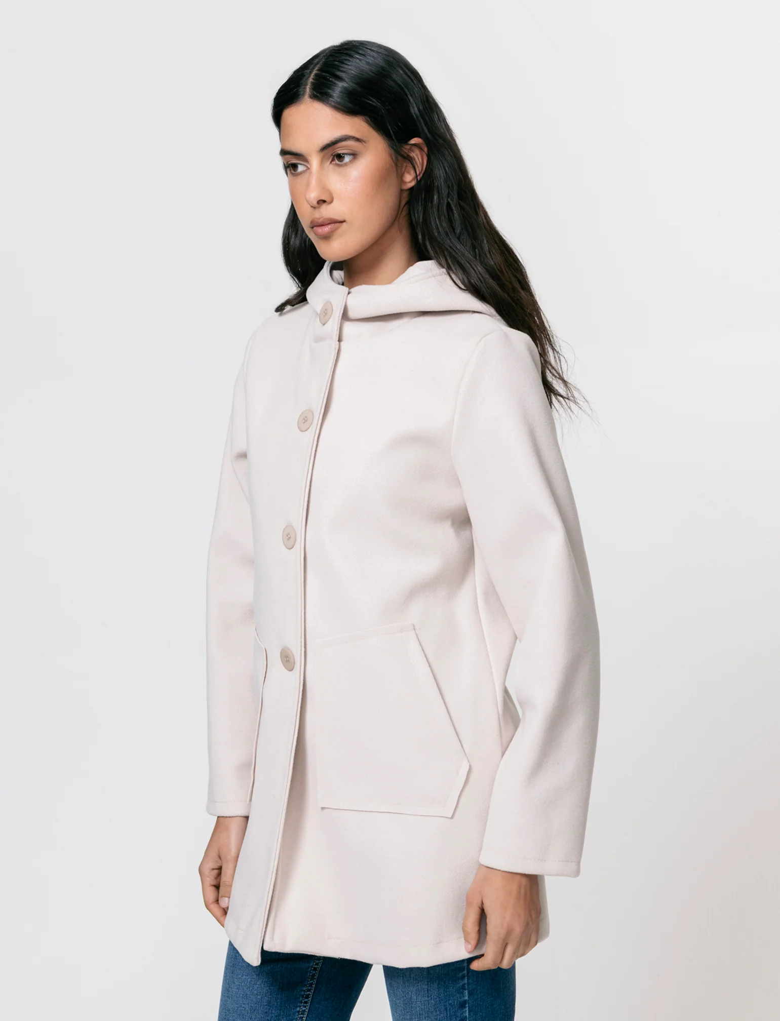 Cappotto con cappuccio - Vaniglia - Image 4