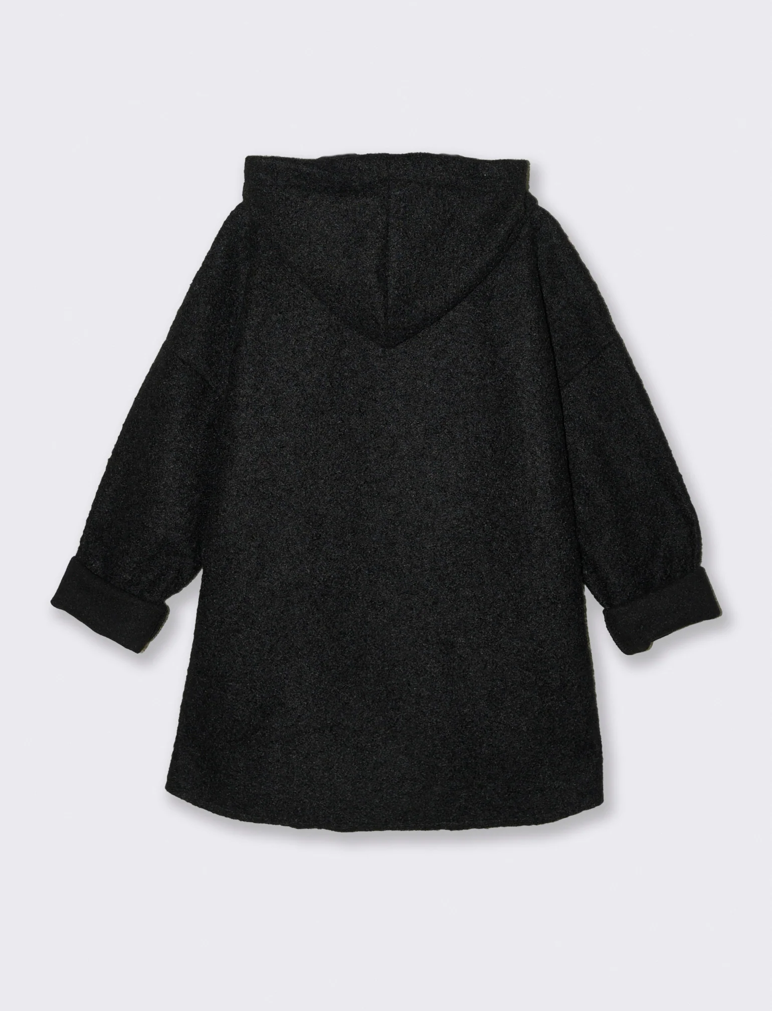 Cappotto con zip over size - Nero - Image 2
