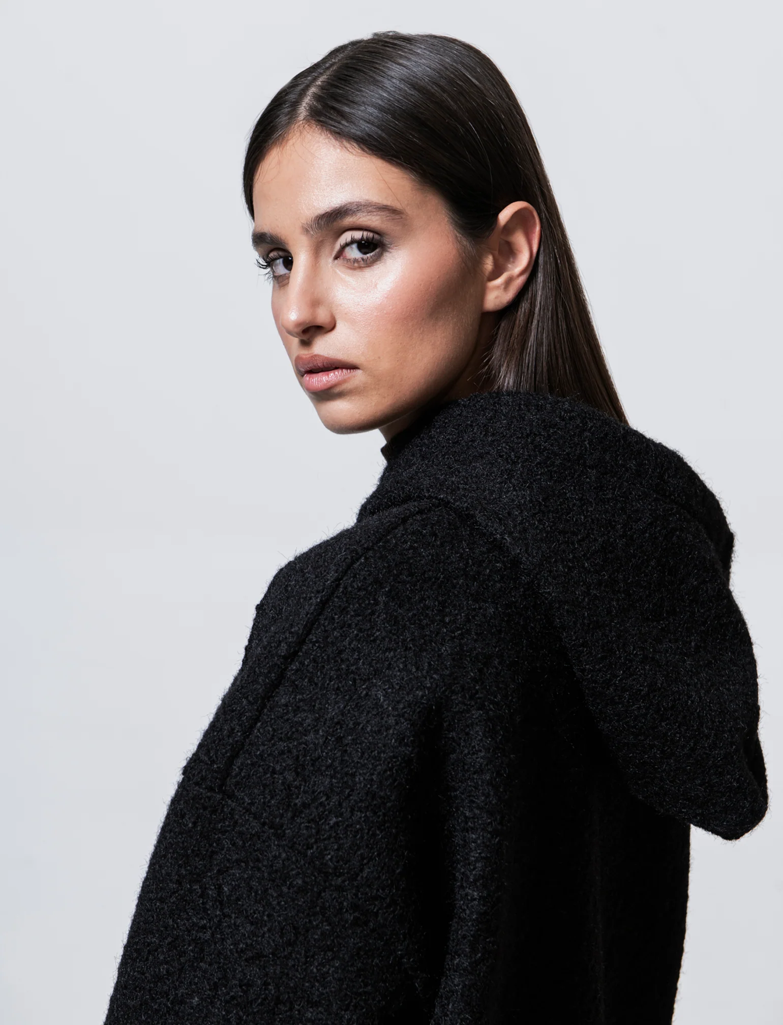 Cappotto con zip oversize - Nero - Image 4