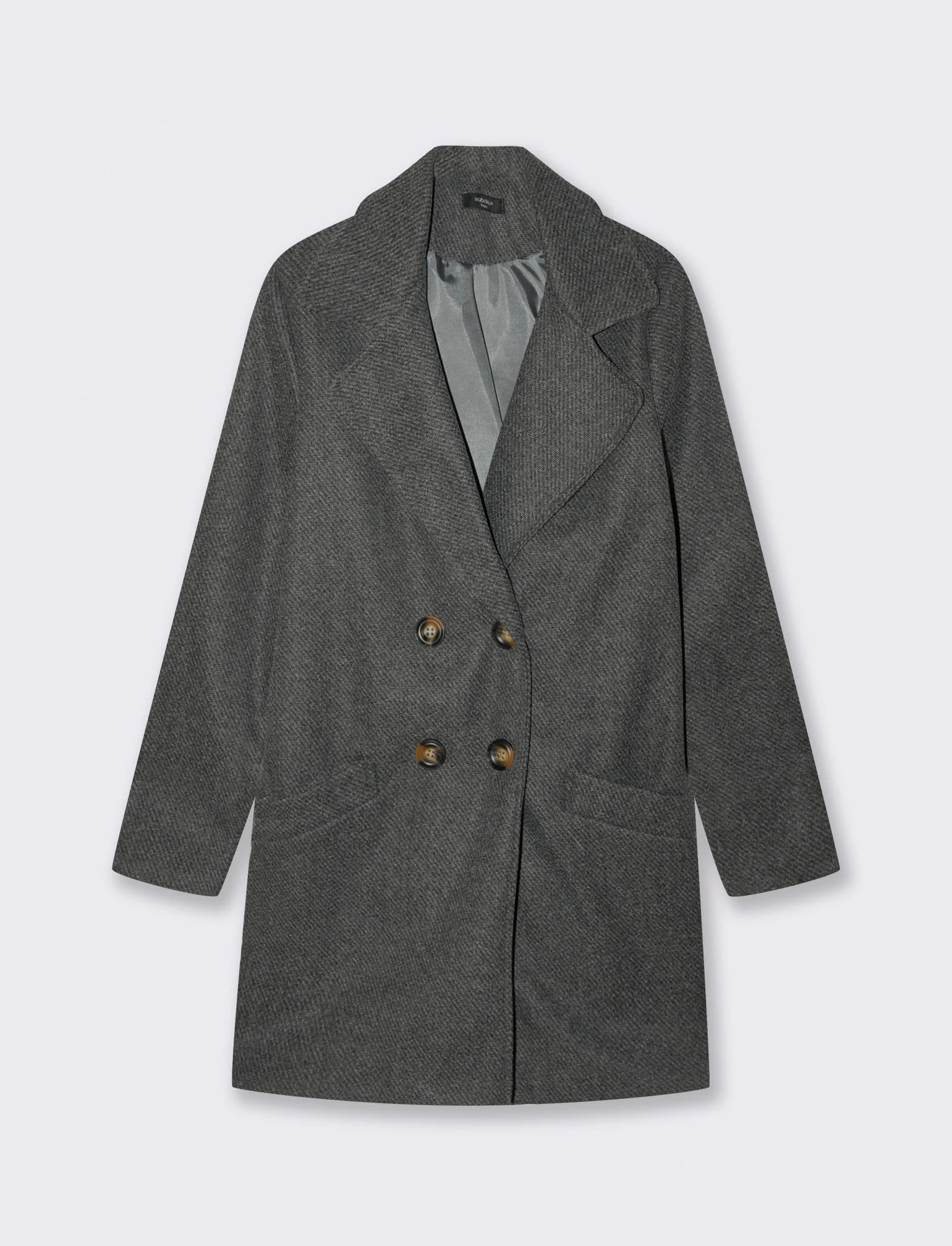 Cappotto doppio petto - Grigio mel.