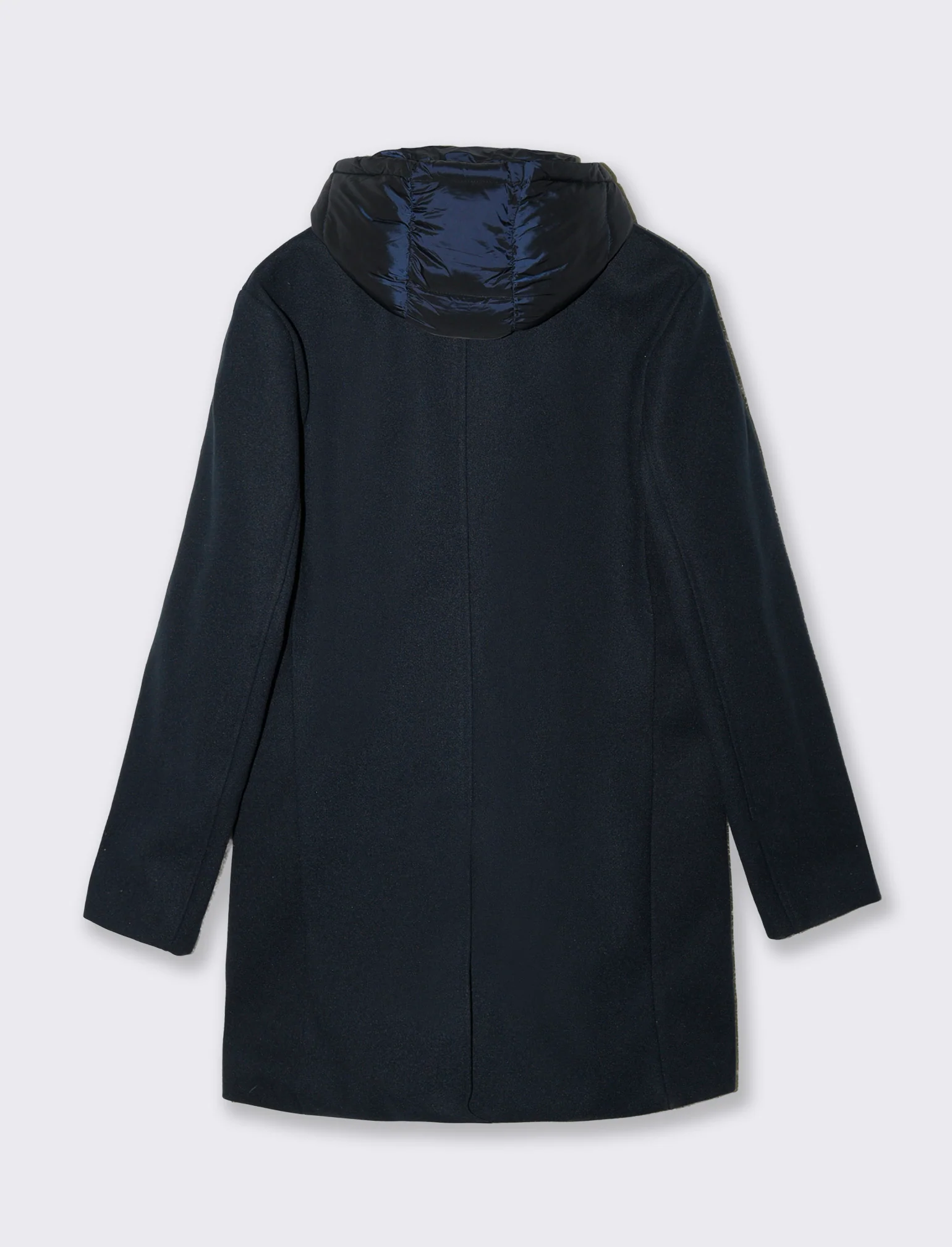 CAPPOTTO FINTO DOPPIO CAPO - Blu melange - Image 2