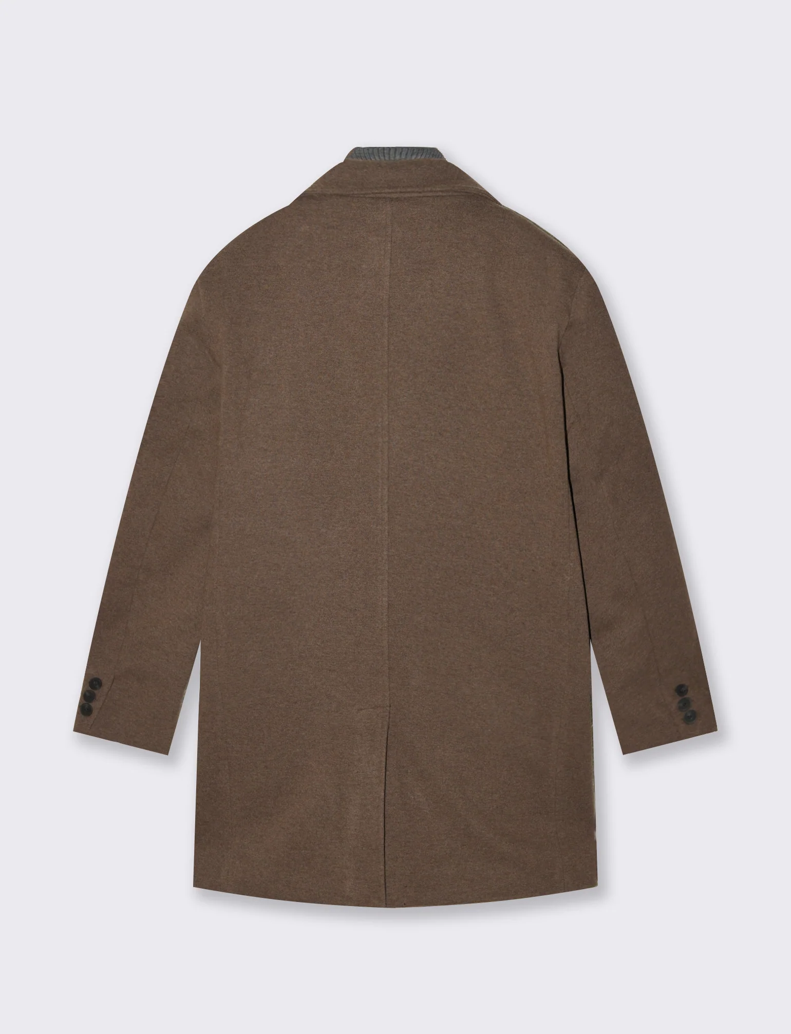 CAPPOTTO FINTO DOPPIO CAPO - Grigio fango