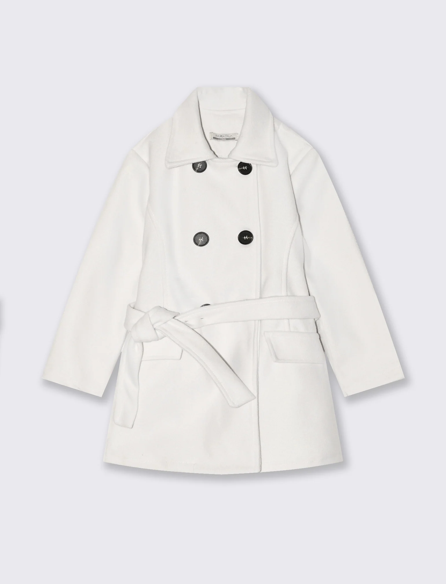 Cappotto in panno - Bianco panna