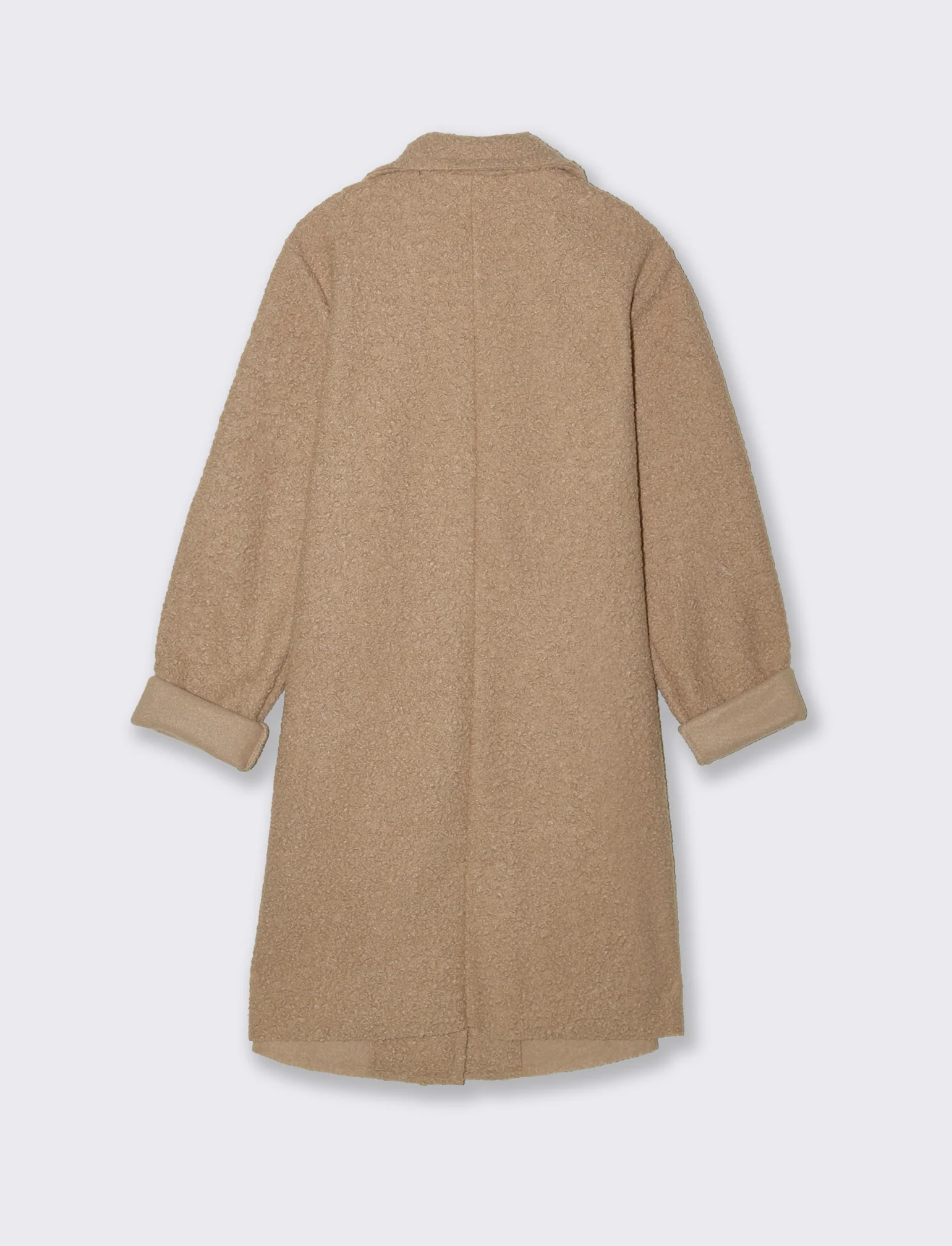 CAPPOTTO IN TESSUTO ARRICCIATO - Beige