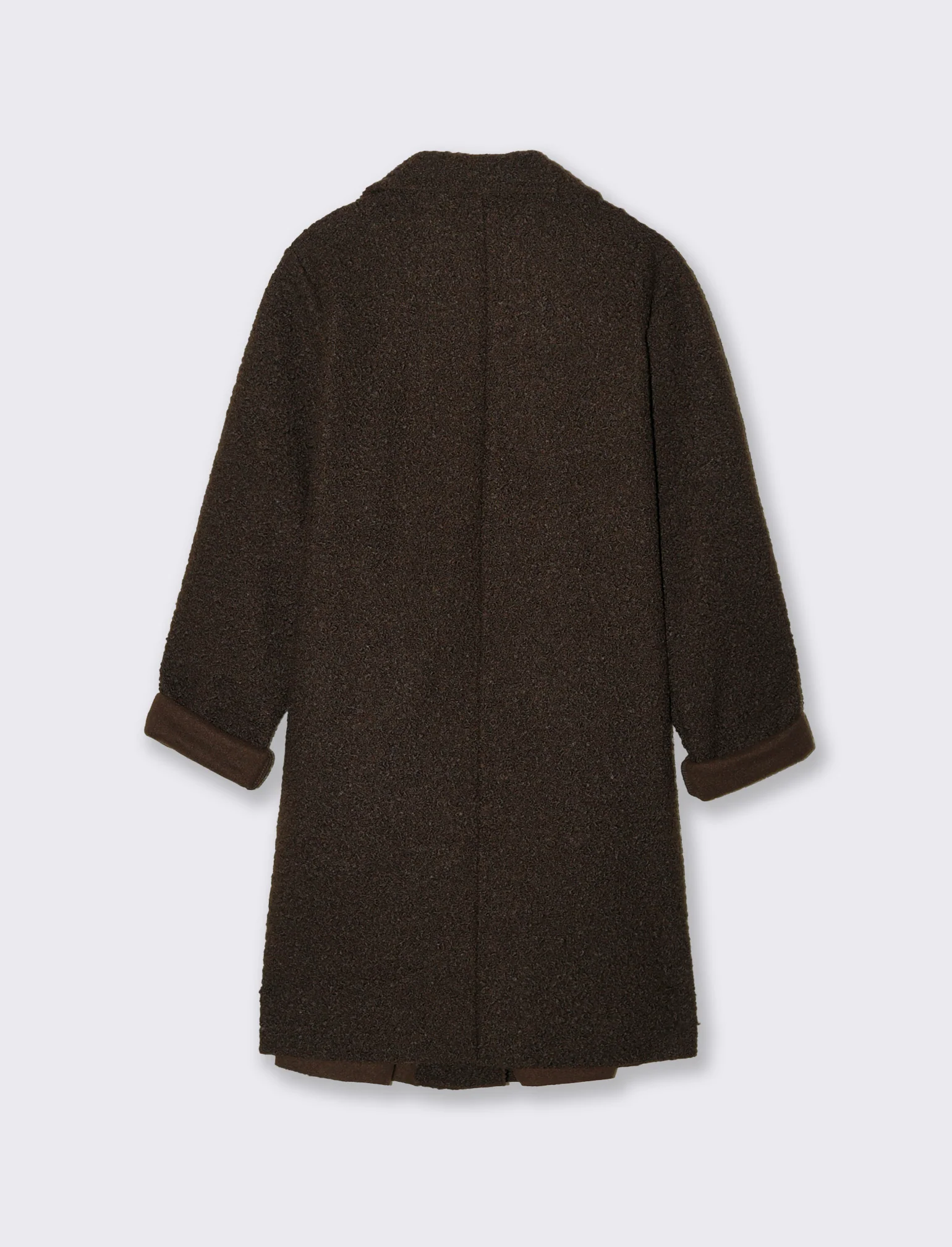 CAPPOTTO IN TESSUTO ARRICCIATO - Moro - Image 2