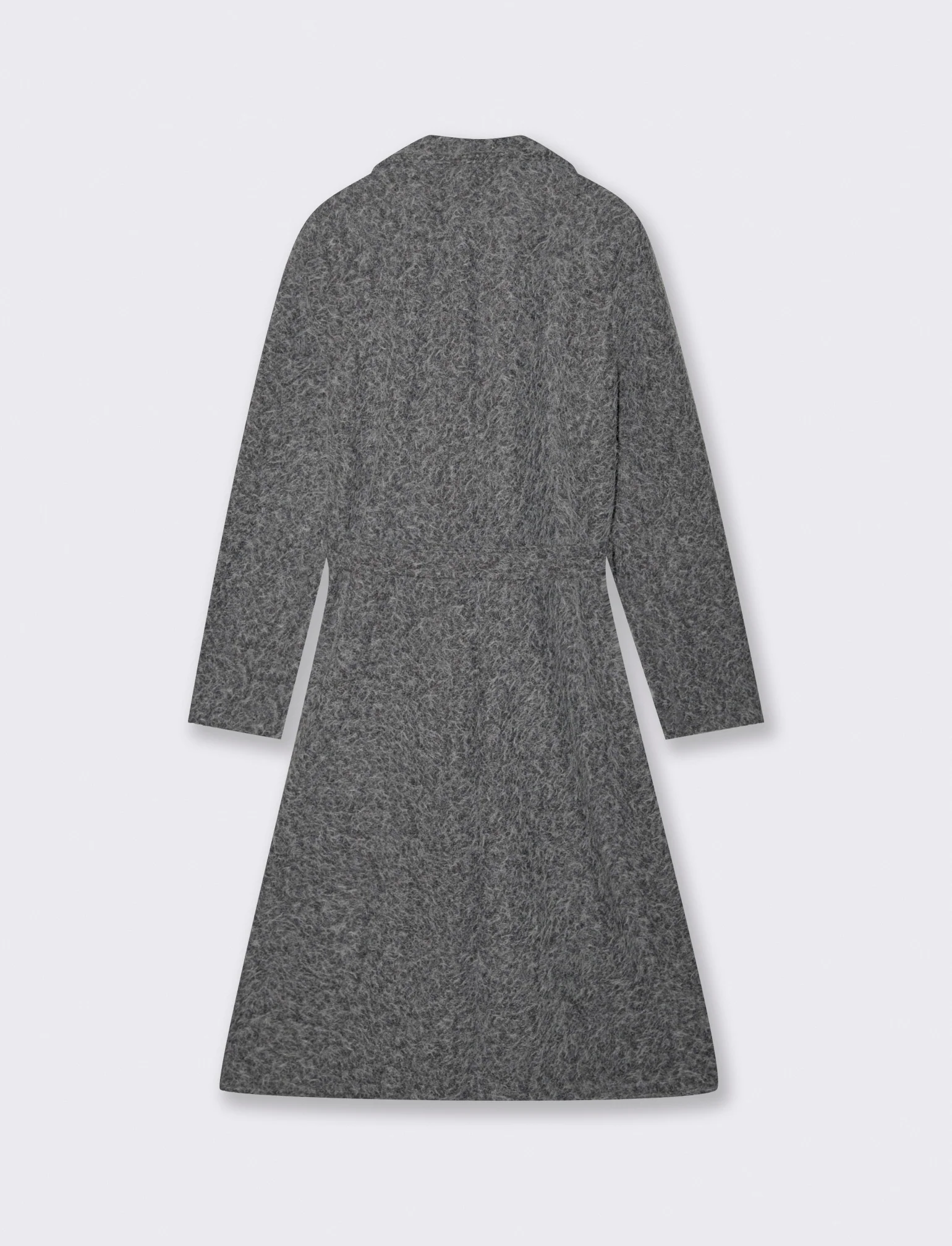 Cappotto in tessuto effetto pelliccia - Grigio - Image 2