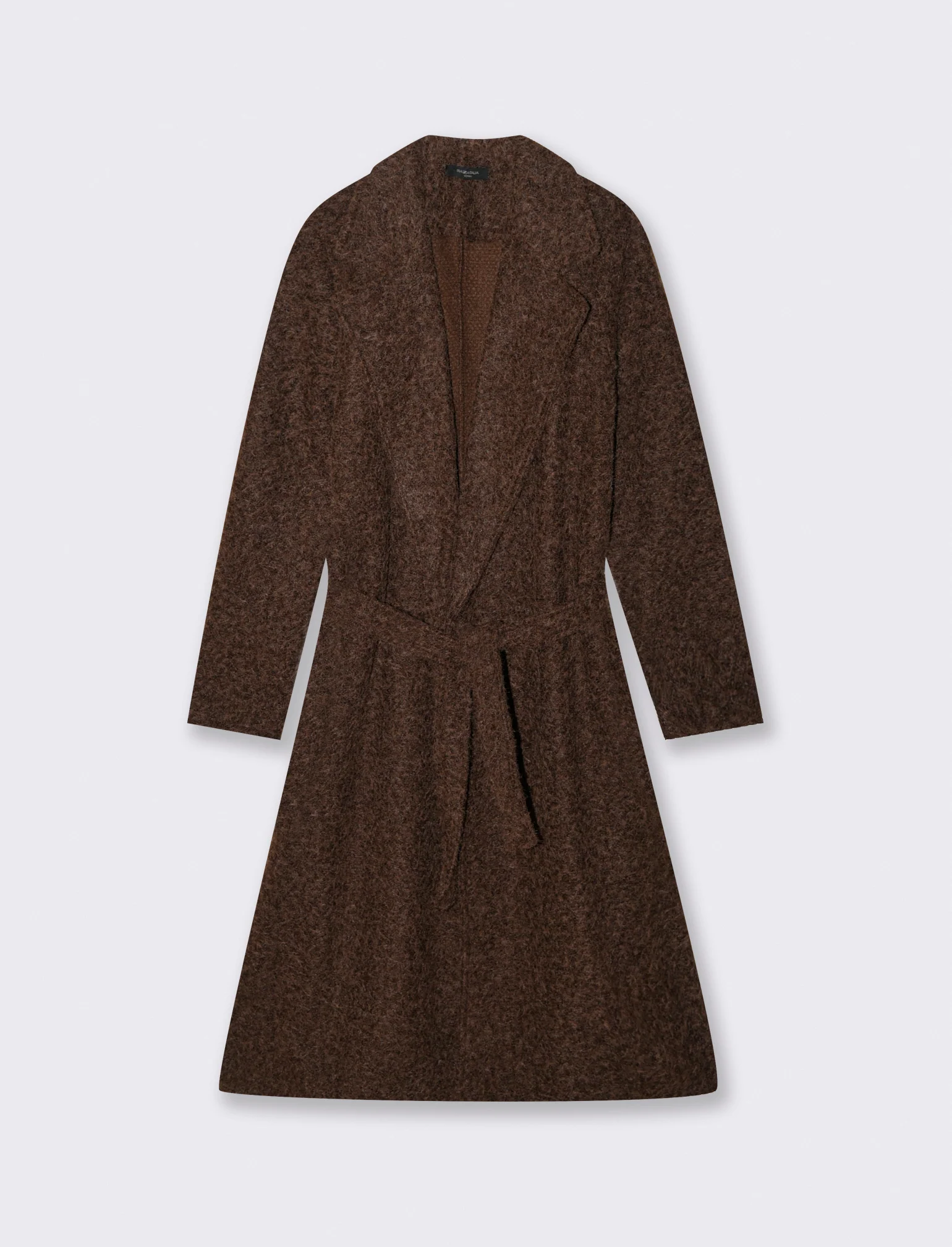 Cappotto in tessuto effetto pelliccia - Moro