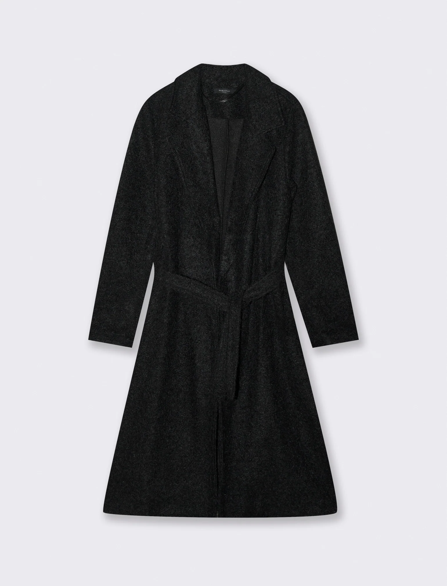 Cappotto in tessuto effetto pelliccia - Nero