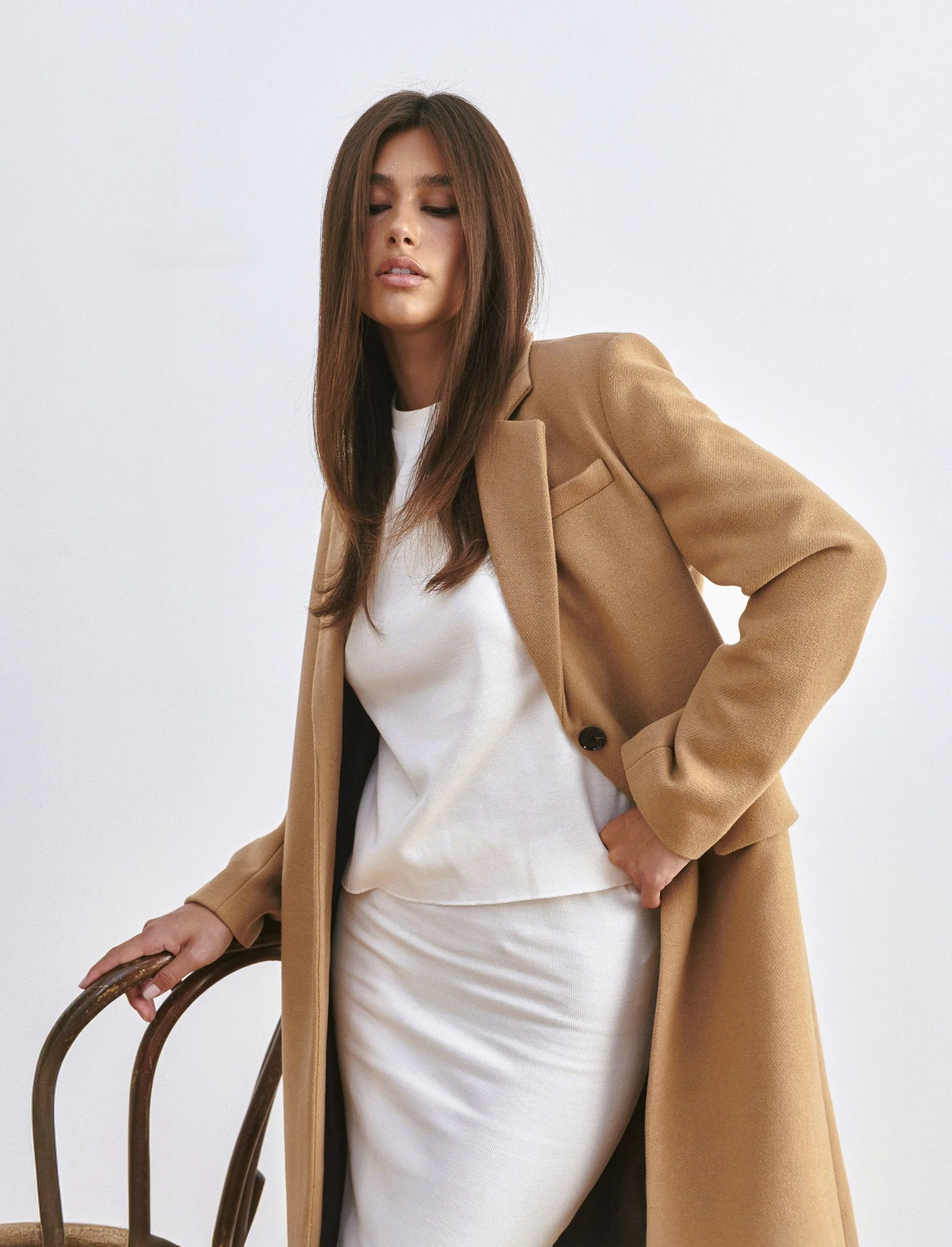 CAPPOTTO LUNGO MONOPETTO - Cammello - Image 4