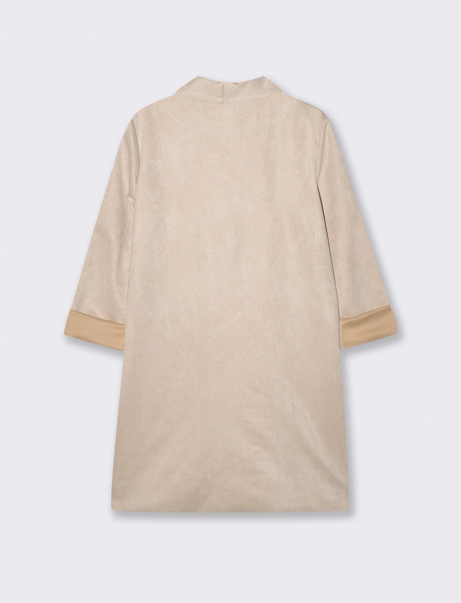Cappotto monopetto in suede - Vaniglia - Image 2