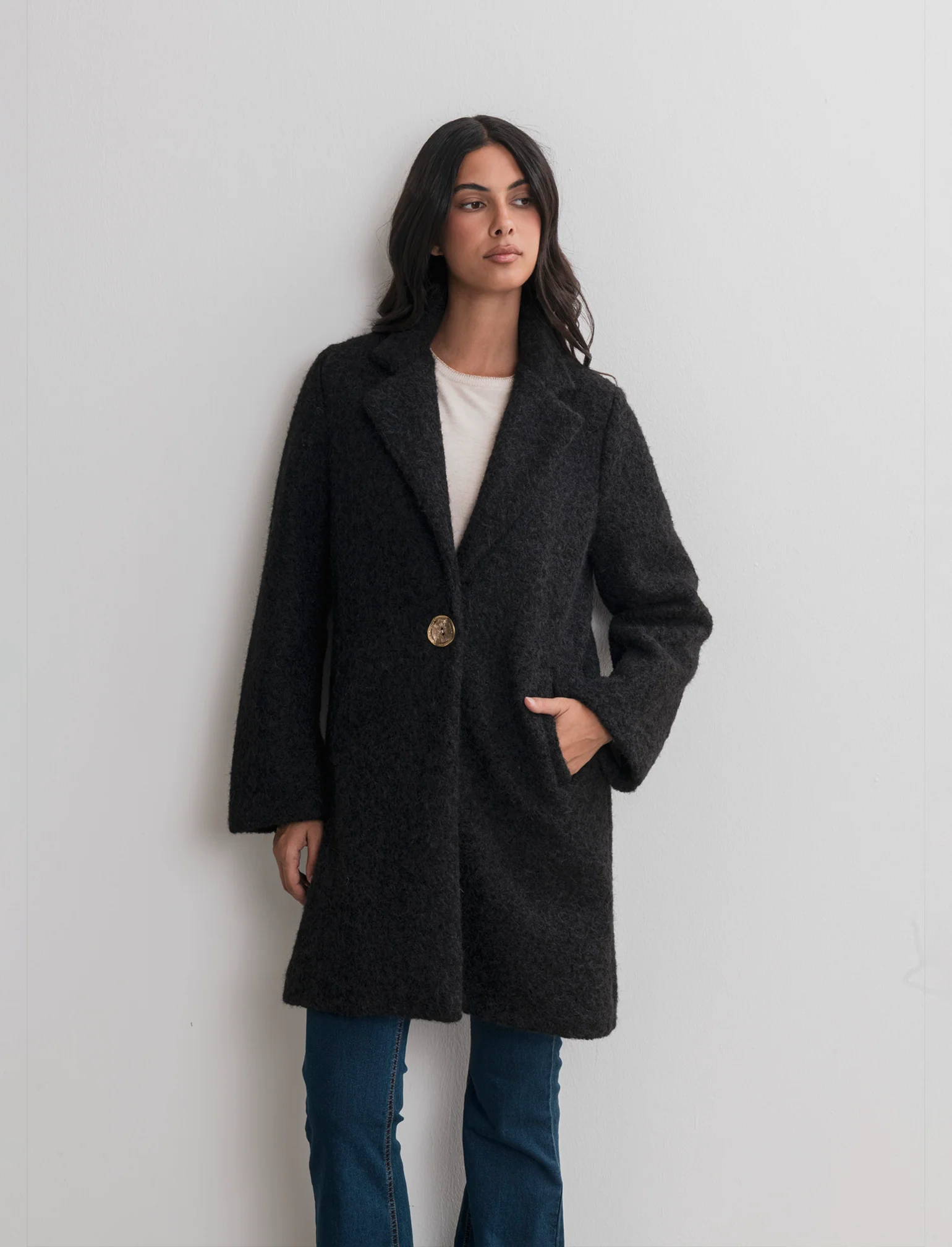 CAPPOTTO MONOPETTO - Nero - Image 3