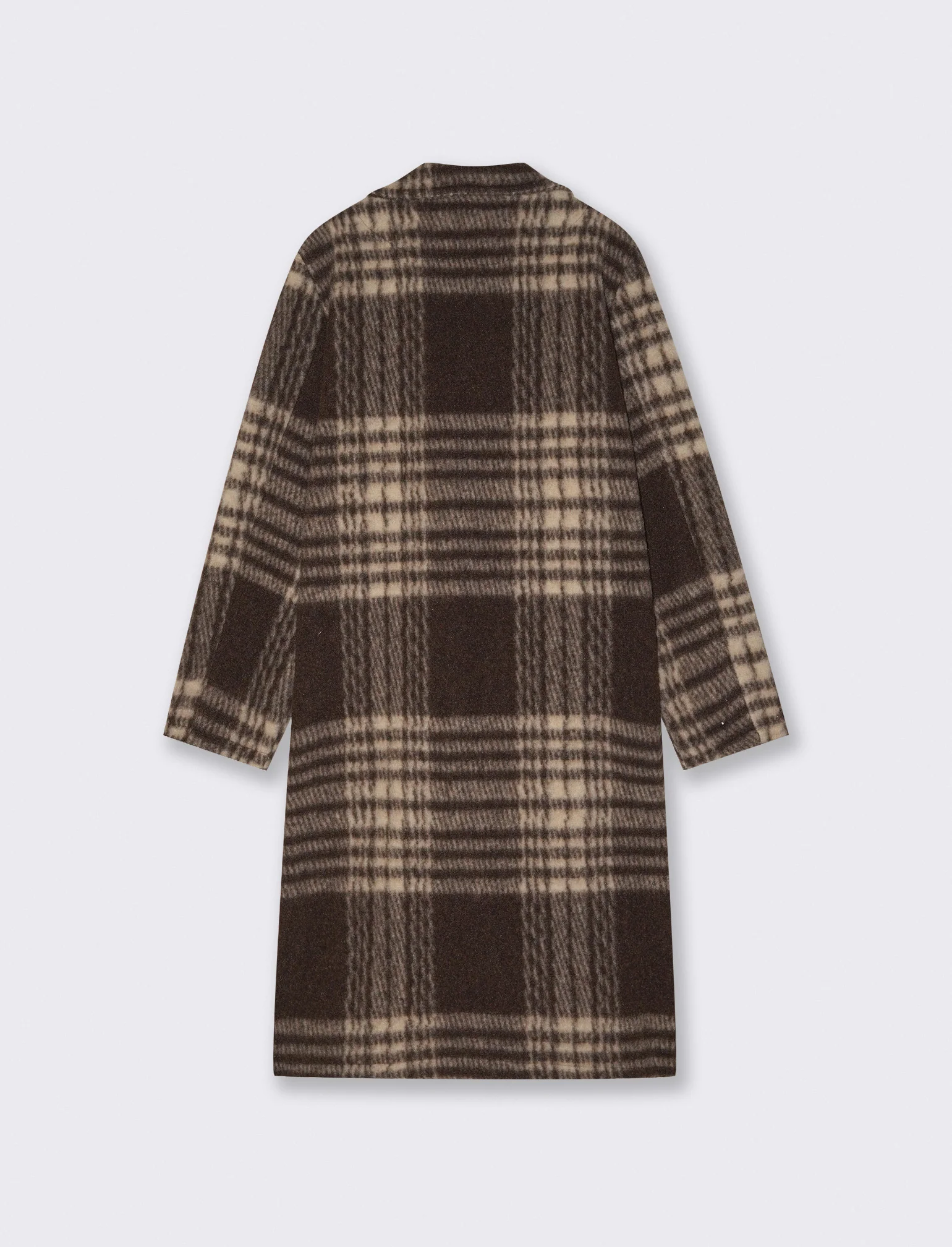 Cappotto over in tessuto a quadro - Moro - Image 5