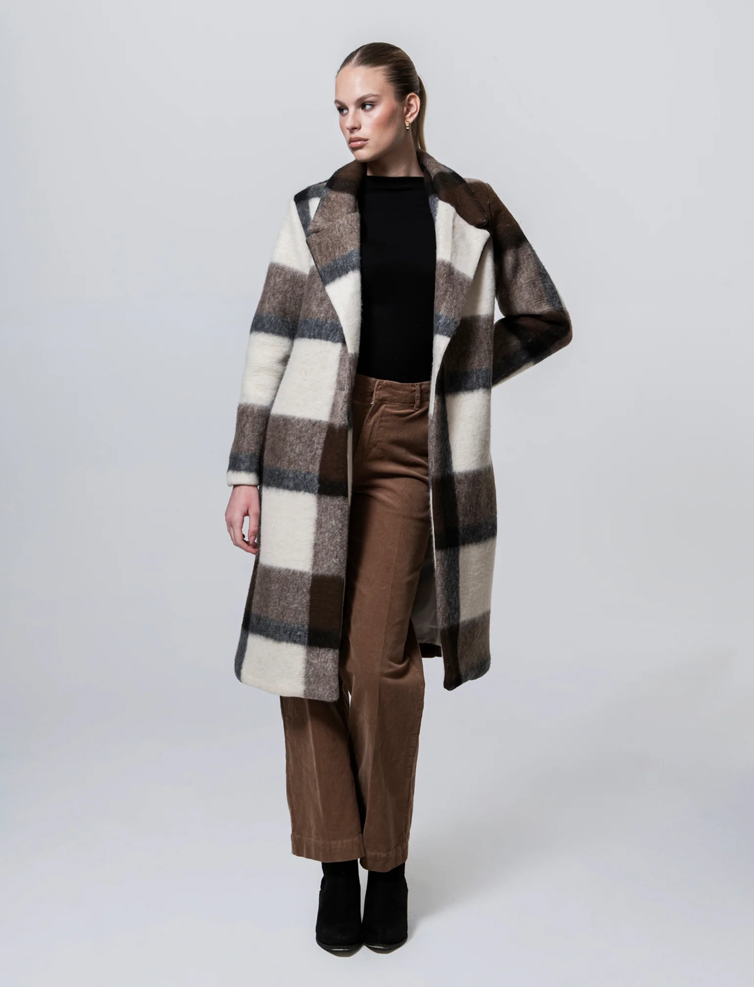 Cappotto quadro fit over - Moro - Image 3