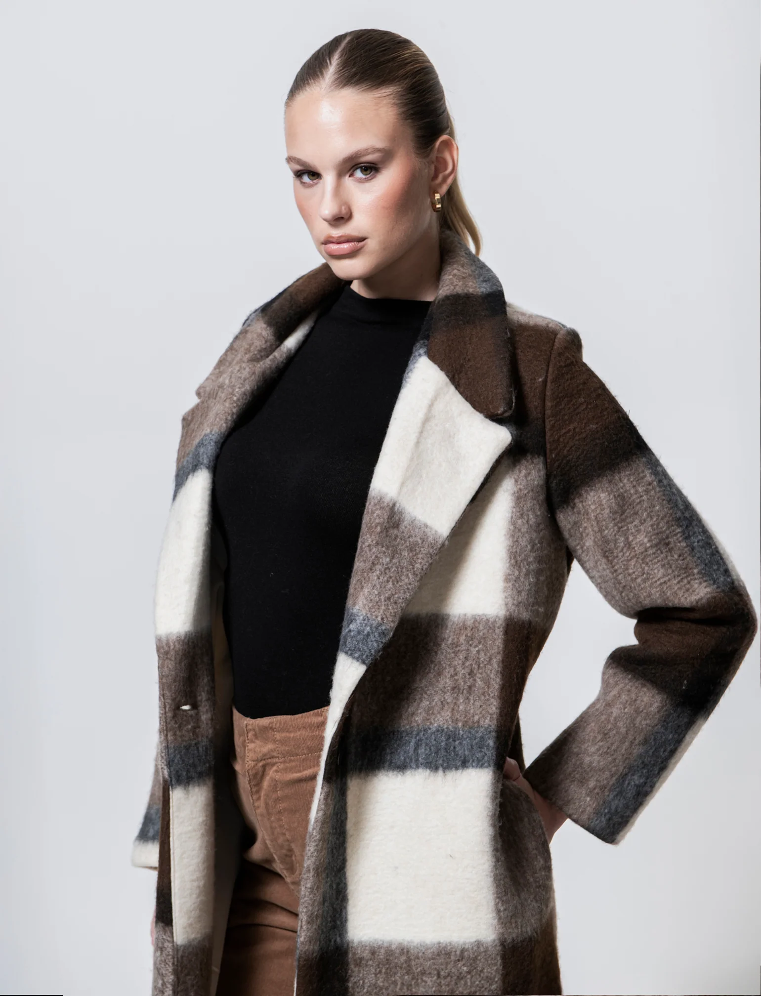 Cappotto quadro fit over - Moro - Image 4