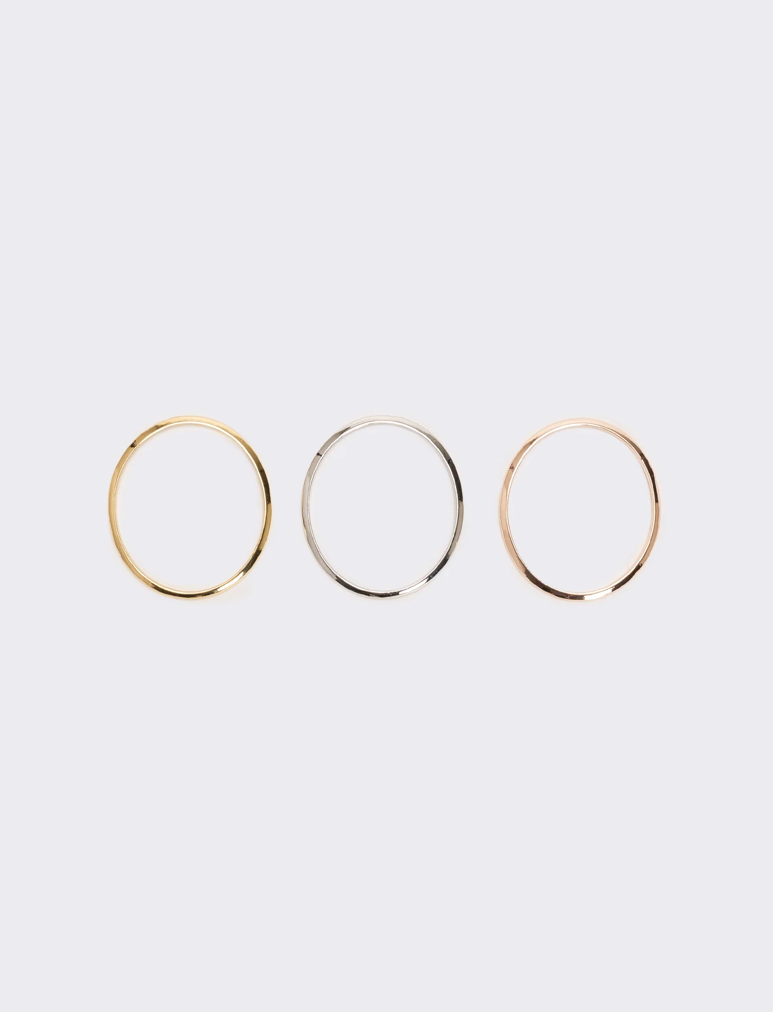 Card 3 bracciali oro argento e rose gold - Multicolore