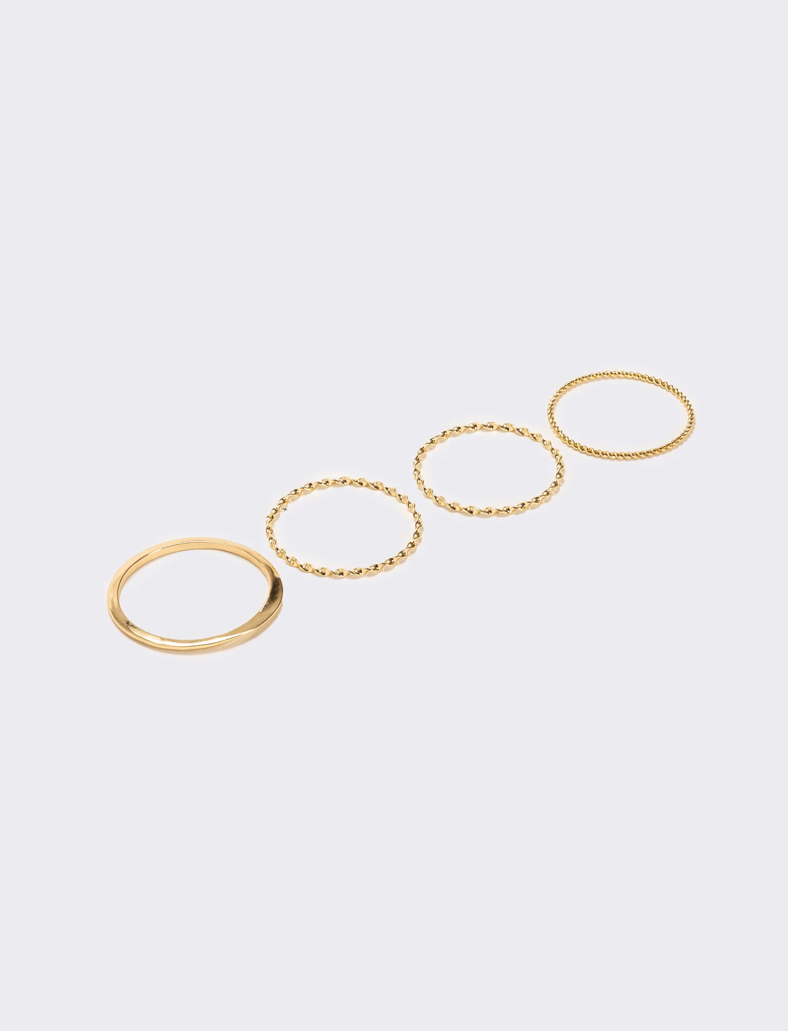 Card 4 bracciali a spirale e liscio - Oro - Image 2