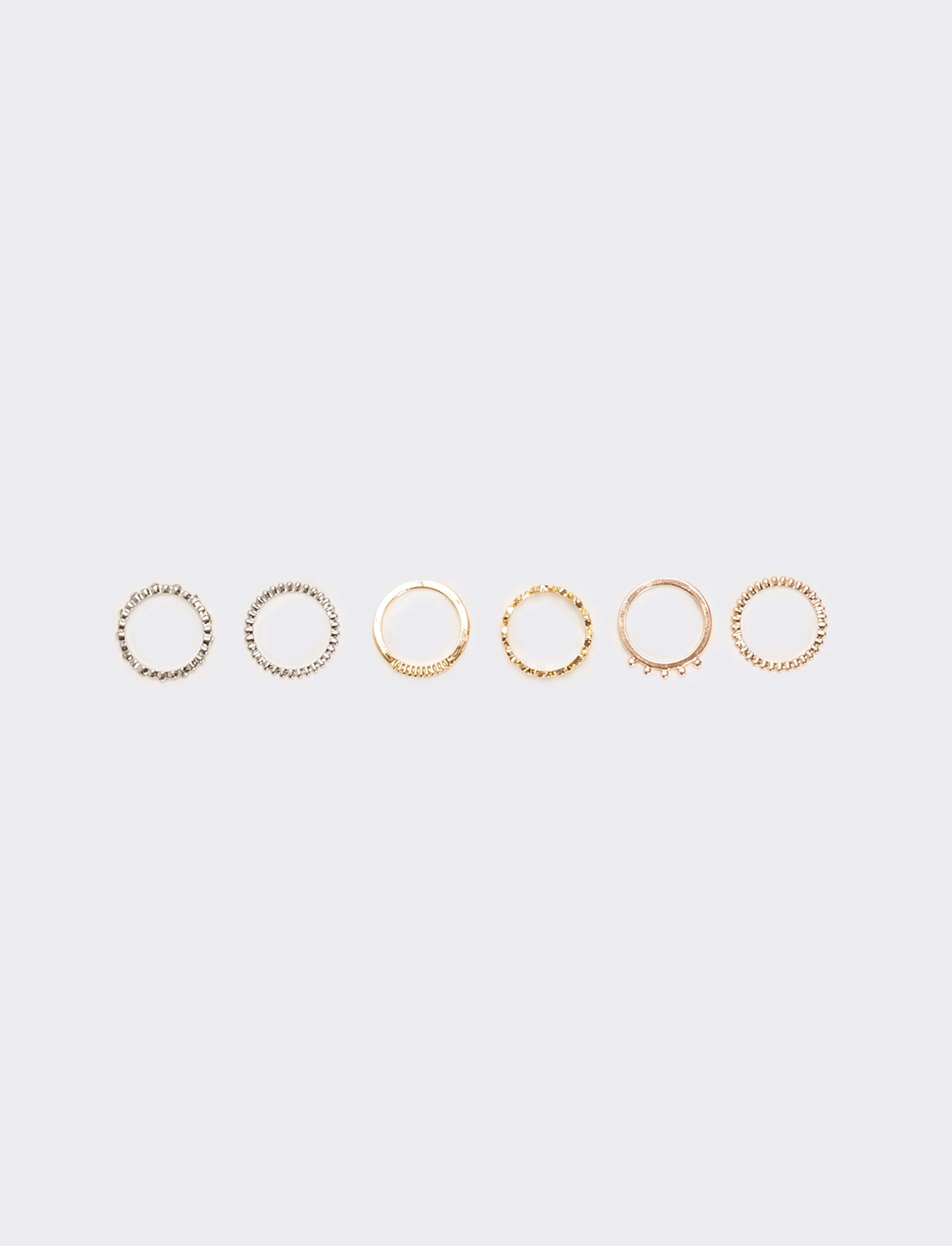 Card anelli 6 pezzi - Oro