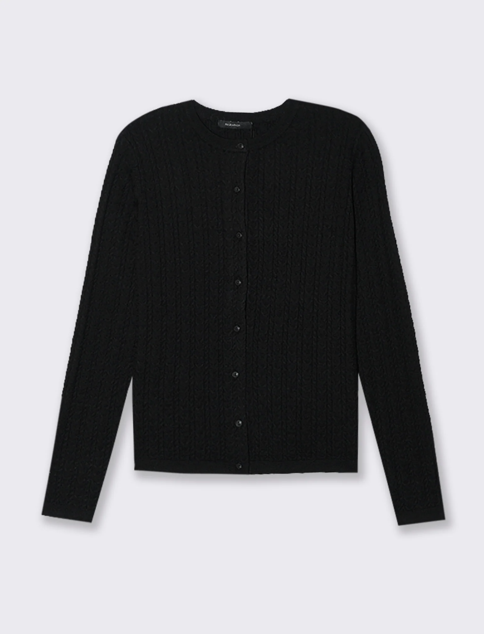 CARDIGAN A TRECCE - Nero - Image 2