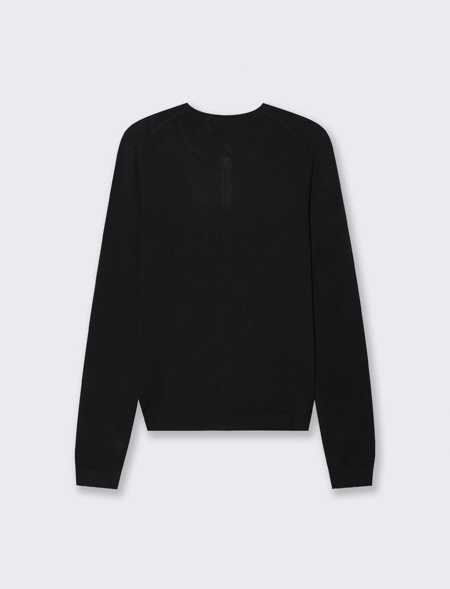 Cardigan Basico con Bottoni e Maniche Lunghe - Nero - Image 2