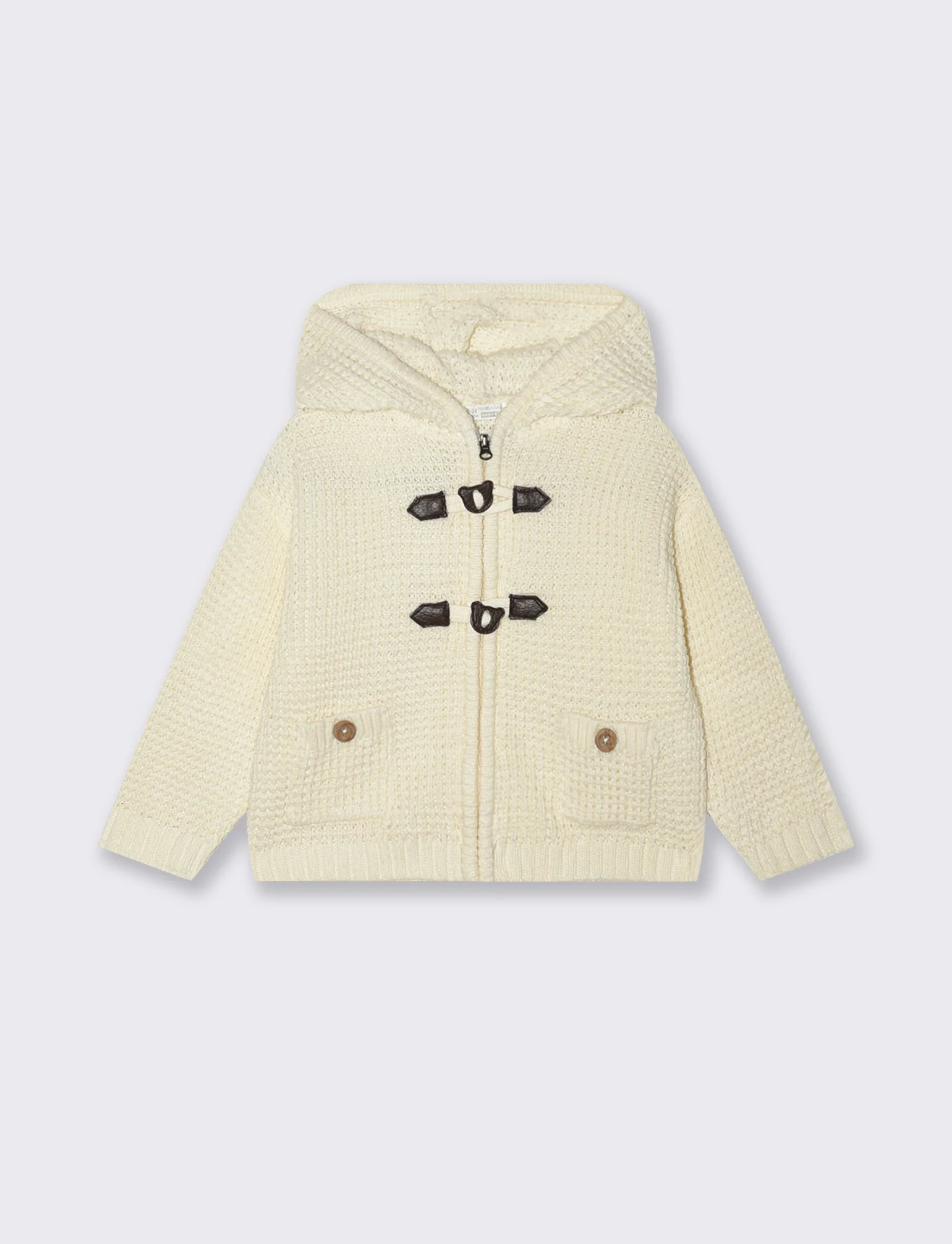 Cardigan con abbottonatura stile alamaro - Beige