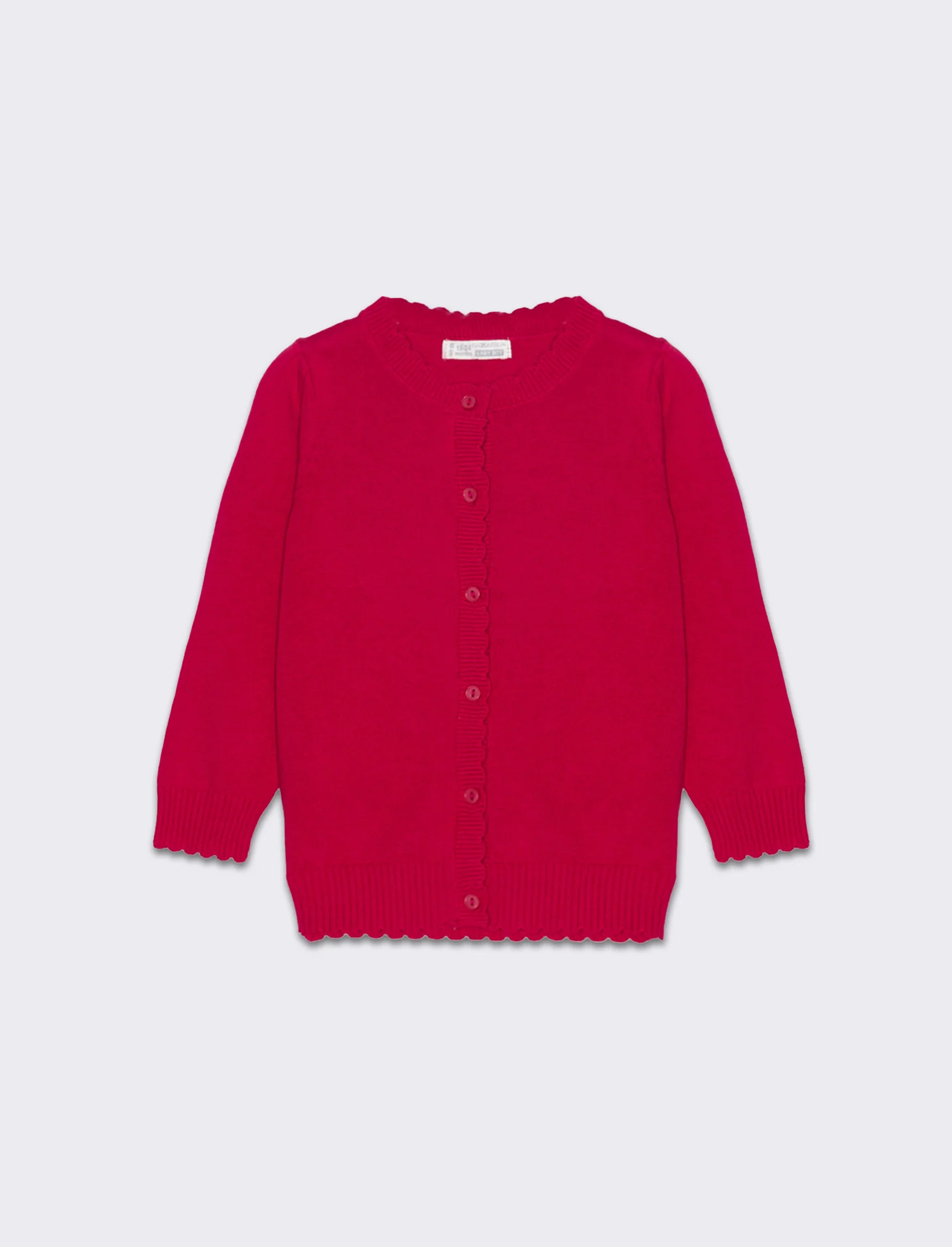 Cardigan con bottoncini da neonata - Fuxia - Image 3