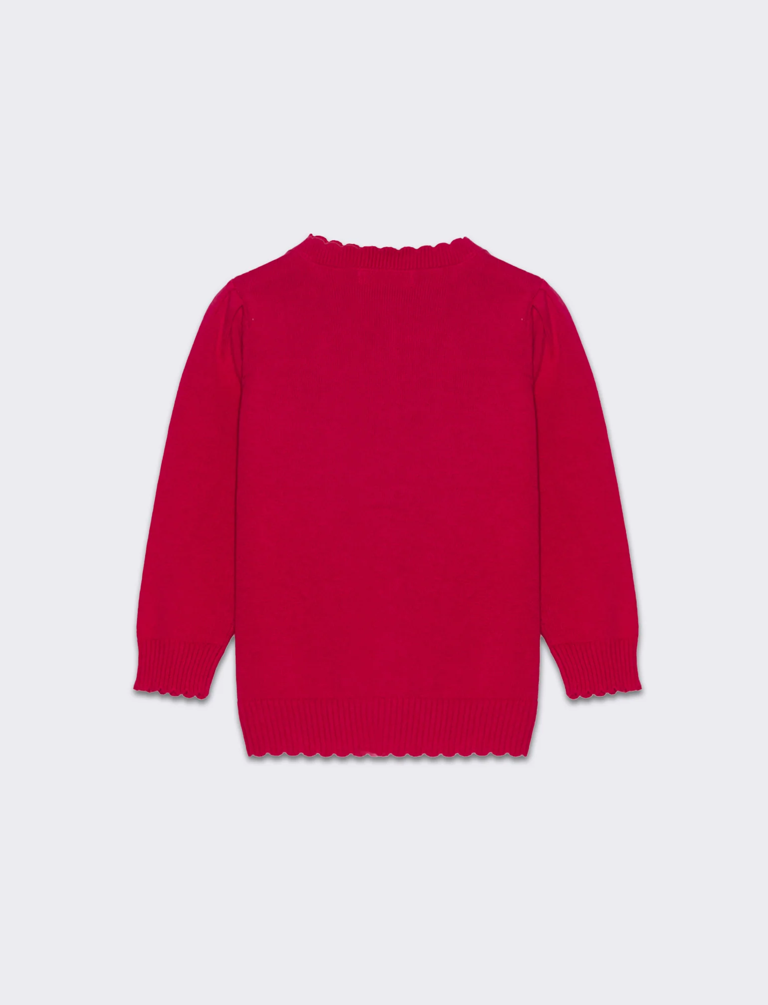Cardigan con bottoncini da neonata - Fuxia - Image 4