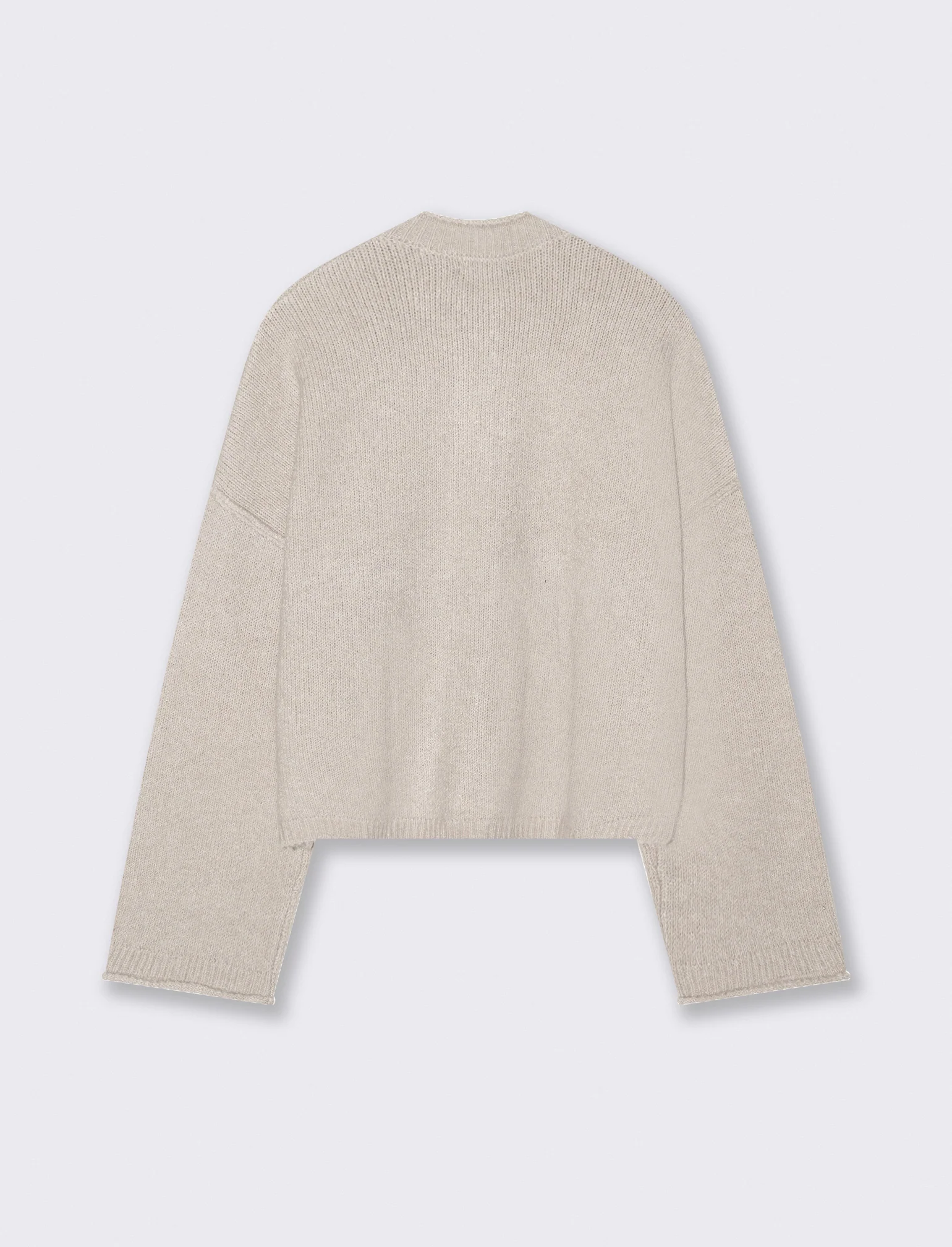 CARDIGAN CON BOTTONI EFFETTO TARTARUGATO - Beige grano - Image 5