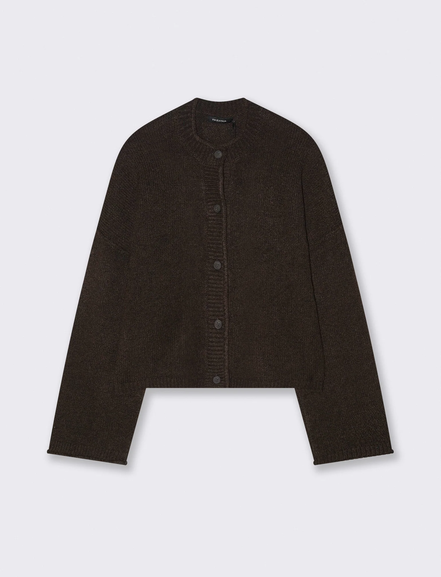 CARDIGAN CON BOTTONI EFFETTO TARTARUGATO - Moro