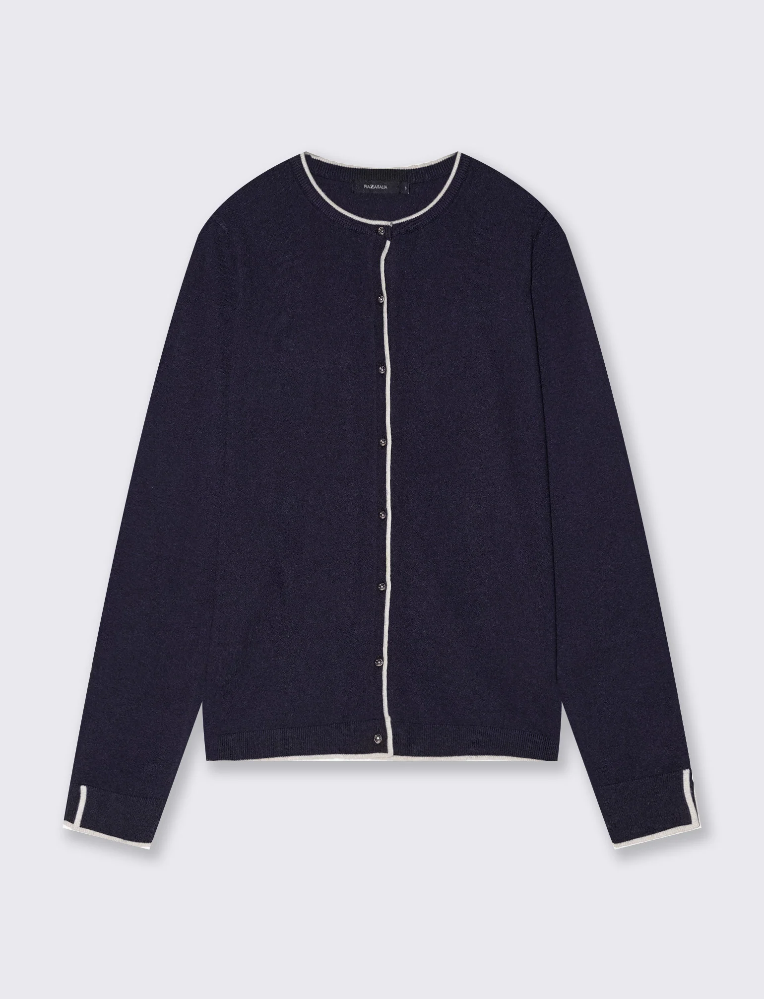 CARDIGAN CON CONTRASTO - Blu