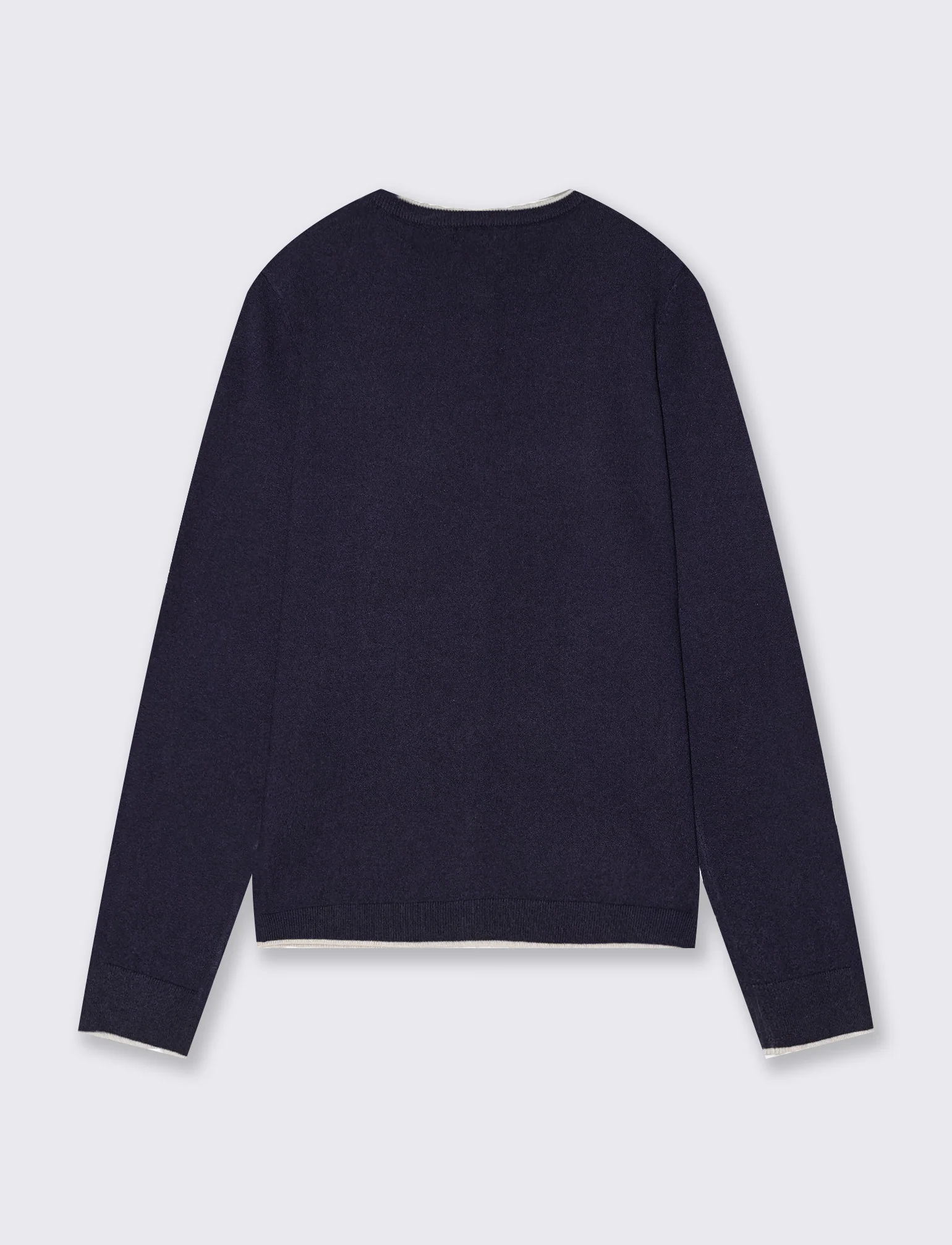 CARDIGAN CON CONTRASTO - Blu - Image 2