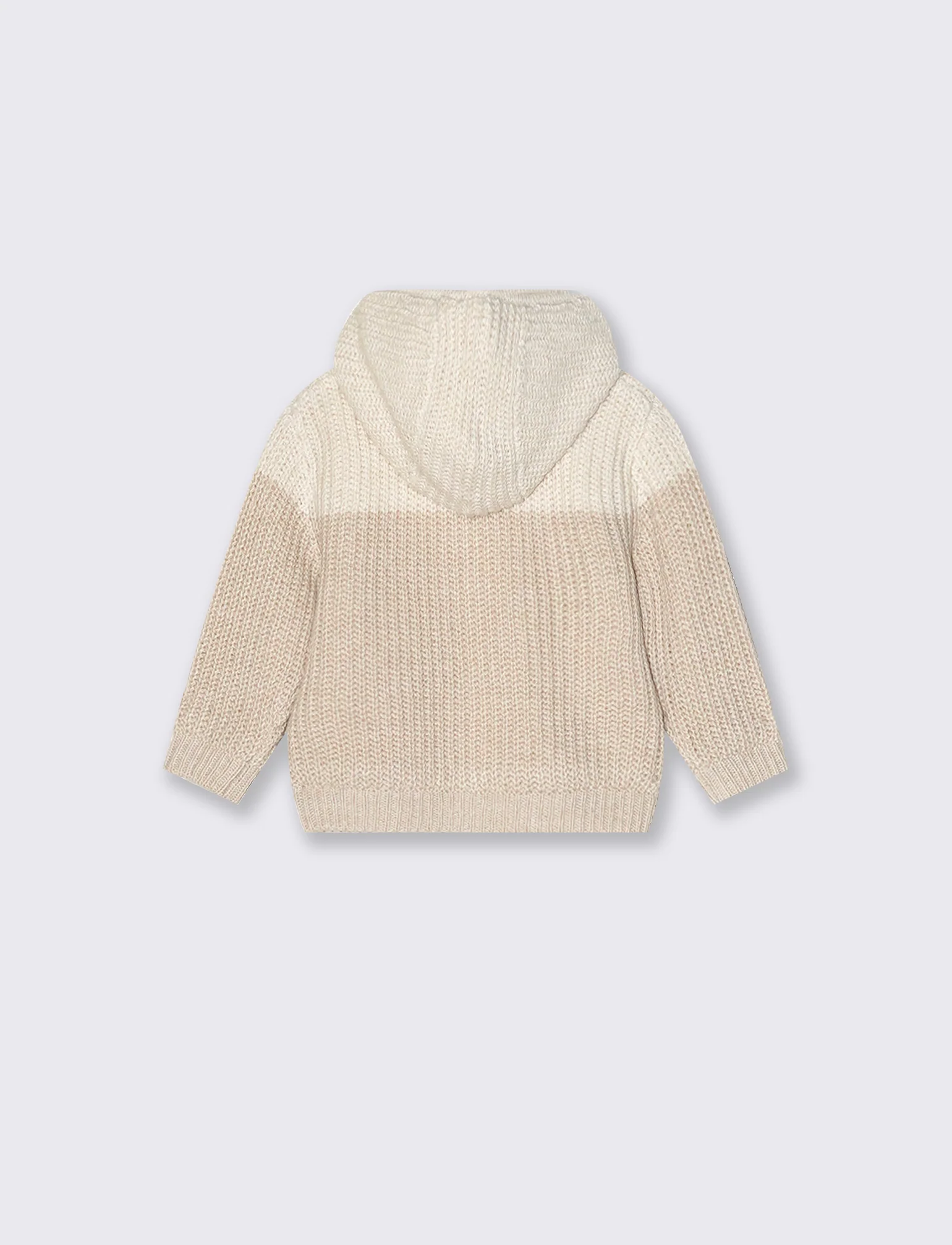 Cardigan con pelliccia interna - Beige - Image 2