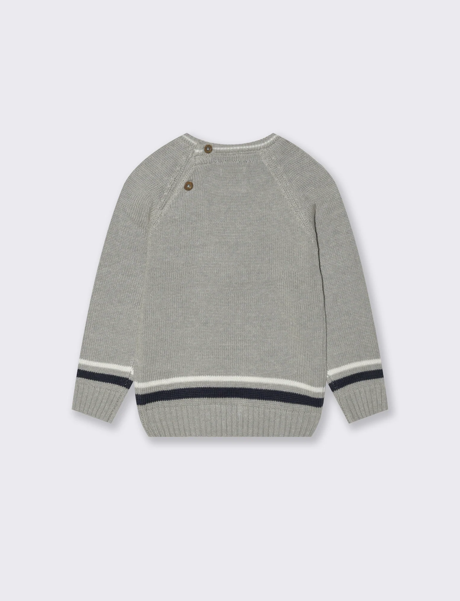 Cardigan con pelliccia interna - Grigio mel. - Image 2