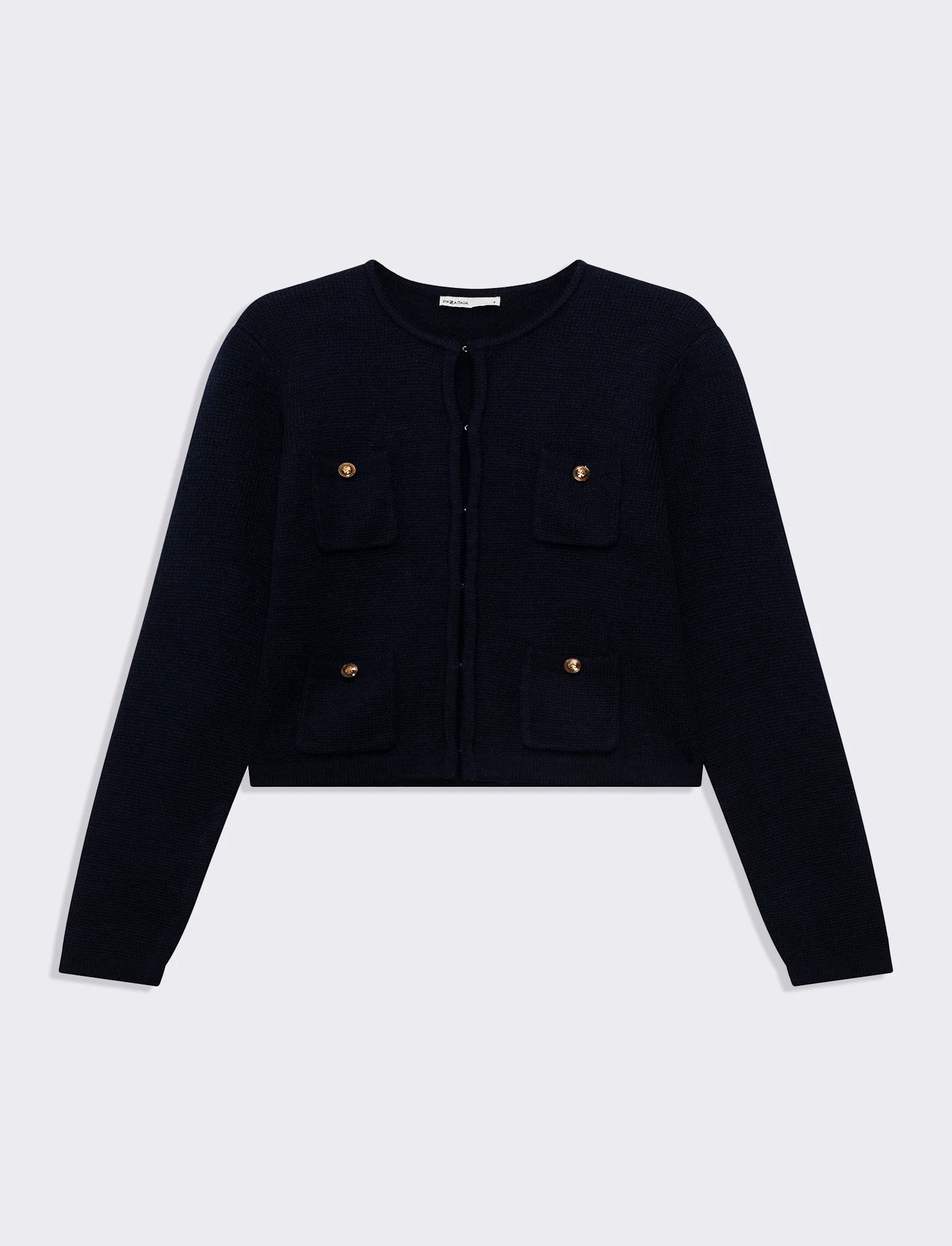 Cardigan con tasche da donna - Blu - Image 4