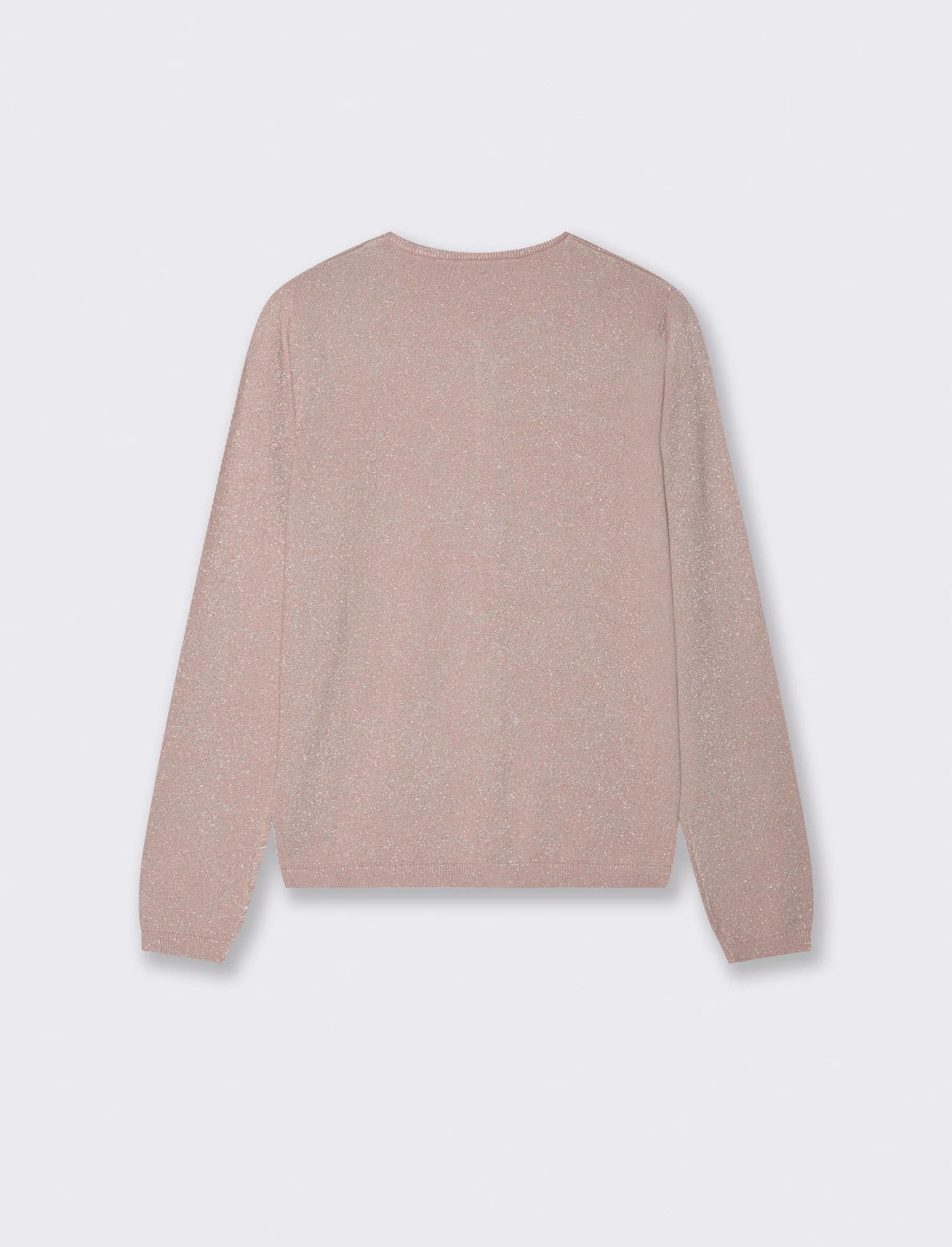 CARDIGAN CON TESSUTO CON FILO EFFETTO METALLO - Rosa antico - Image 2