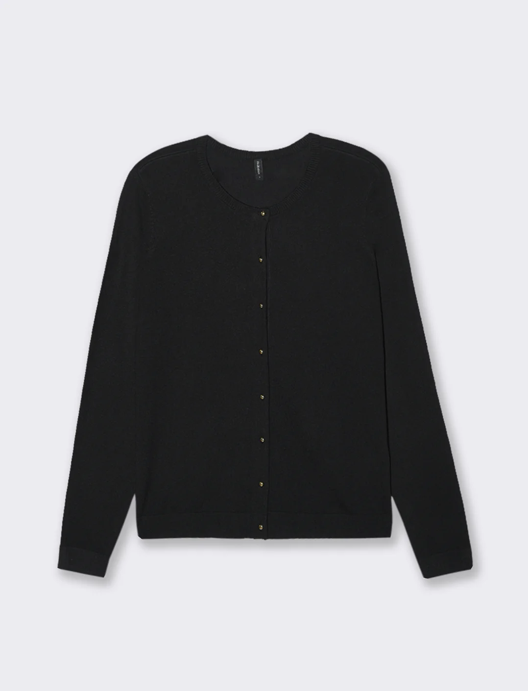 CARDIGAN GIROCOLLO - Nero - Image 3