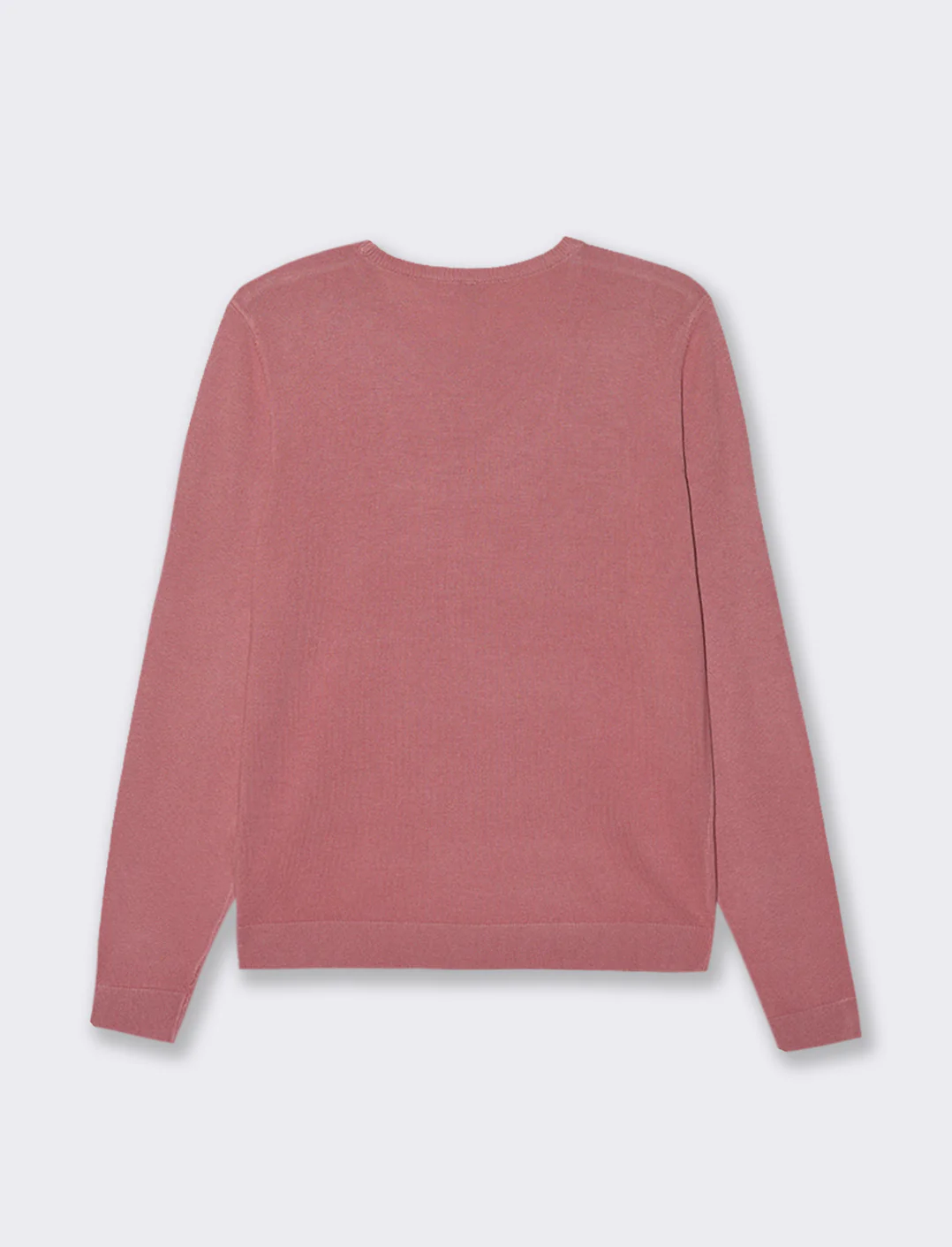 CARDIGAN GIROCOLLO - Rosa polvere - Image 3