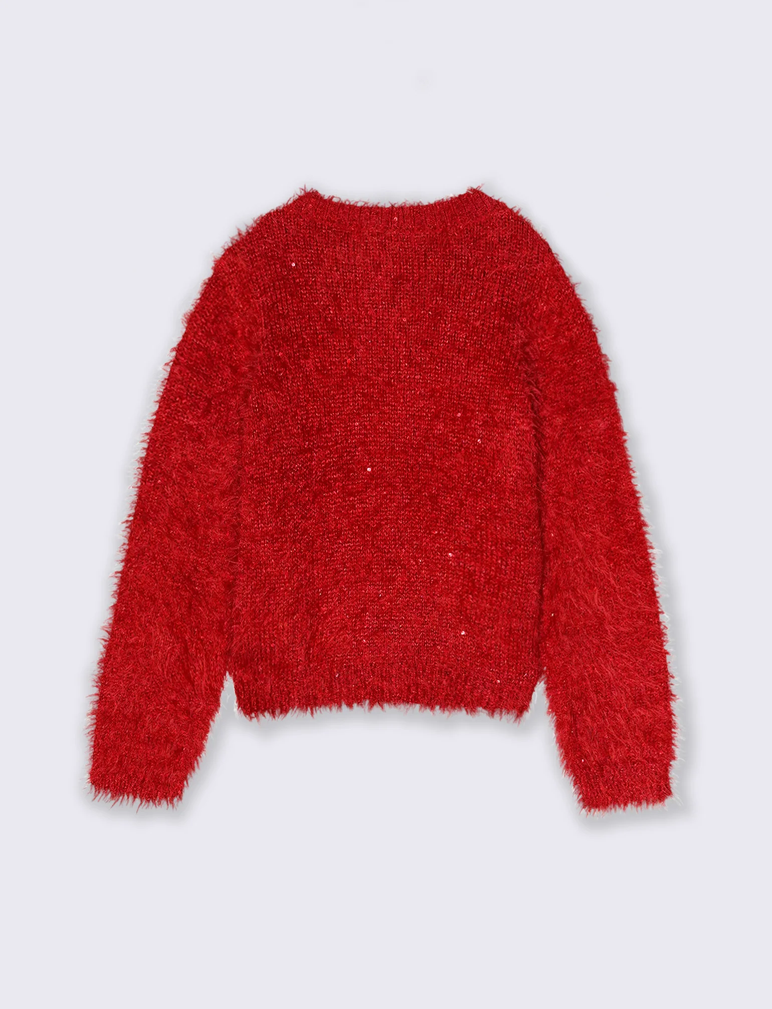 Cardigan girocollo - Rosso - Image 2