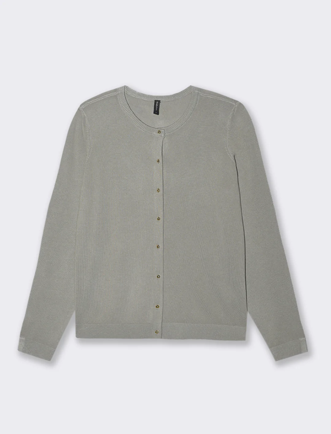 CARDIGAN GIROCOLLO - Verdino - Image 2