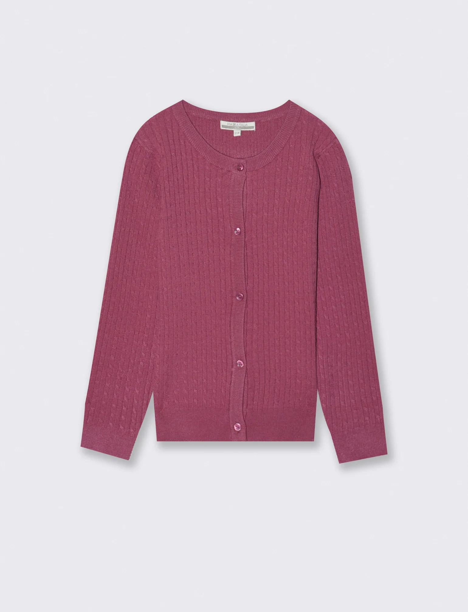 Cardigan girocollo - Viola malva - Image 2