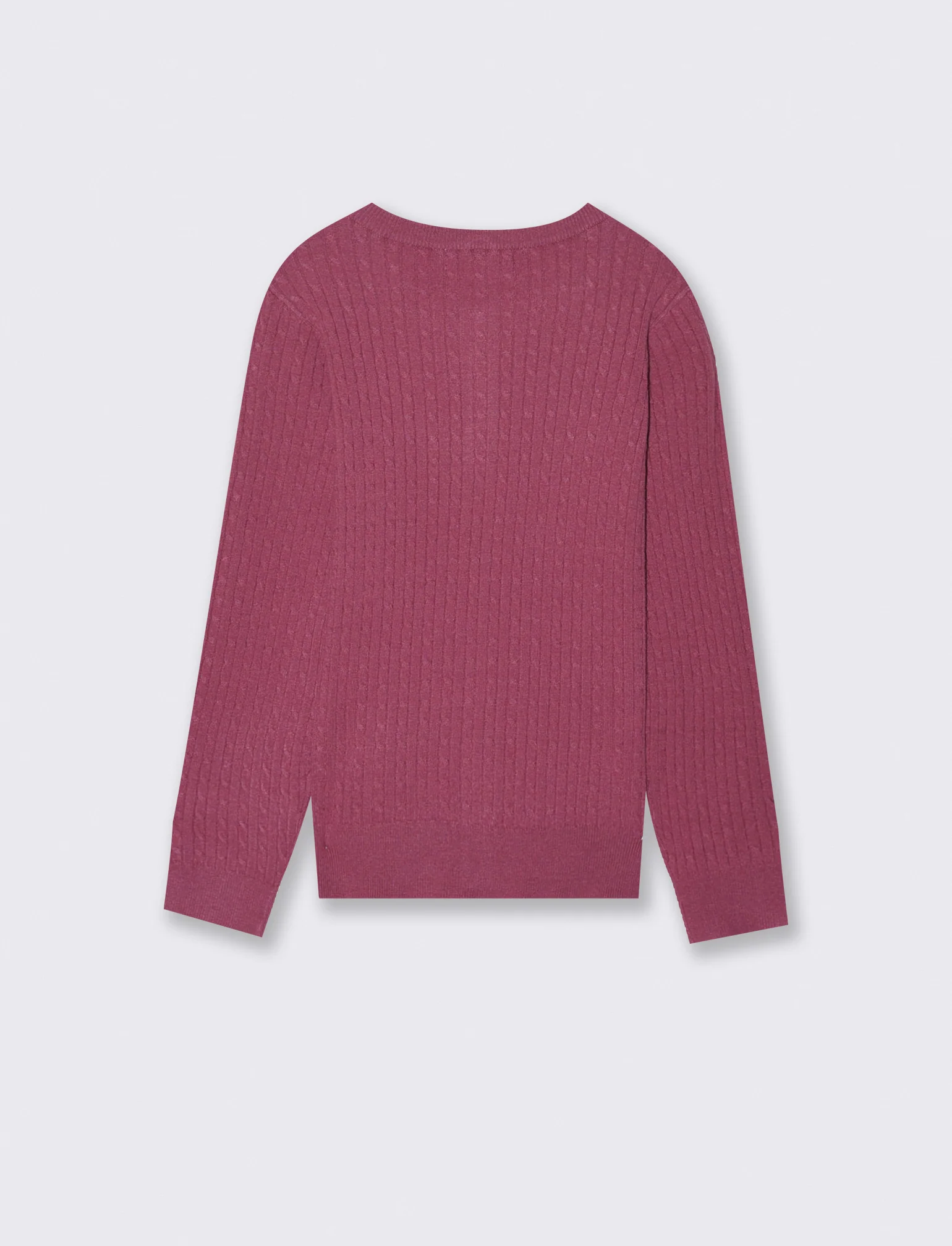 Cardigan girocollo - Viola malva - Image 3