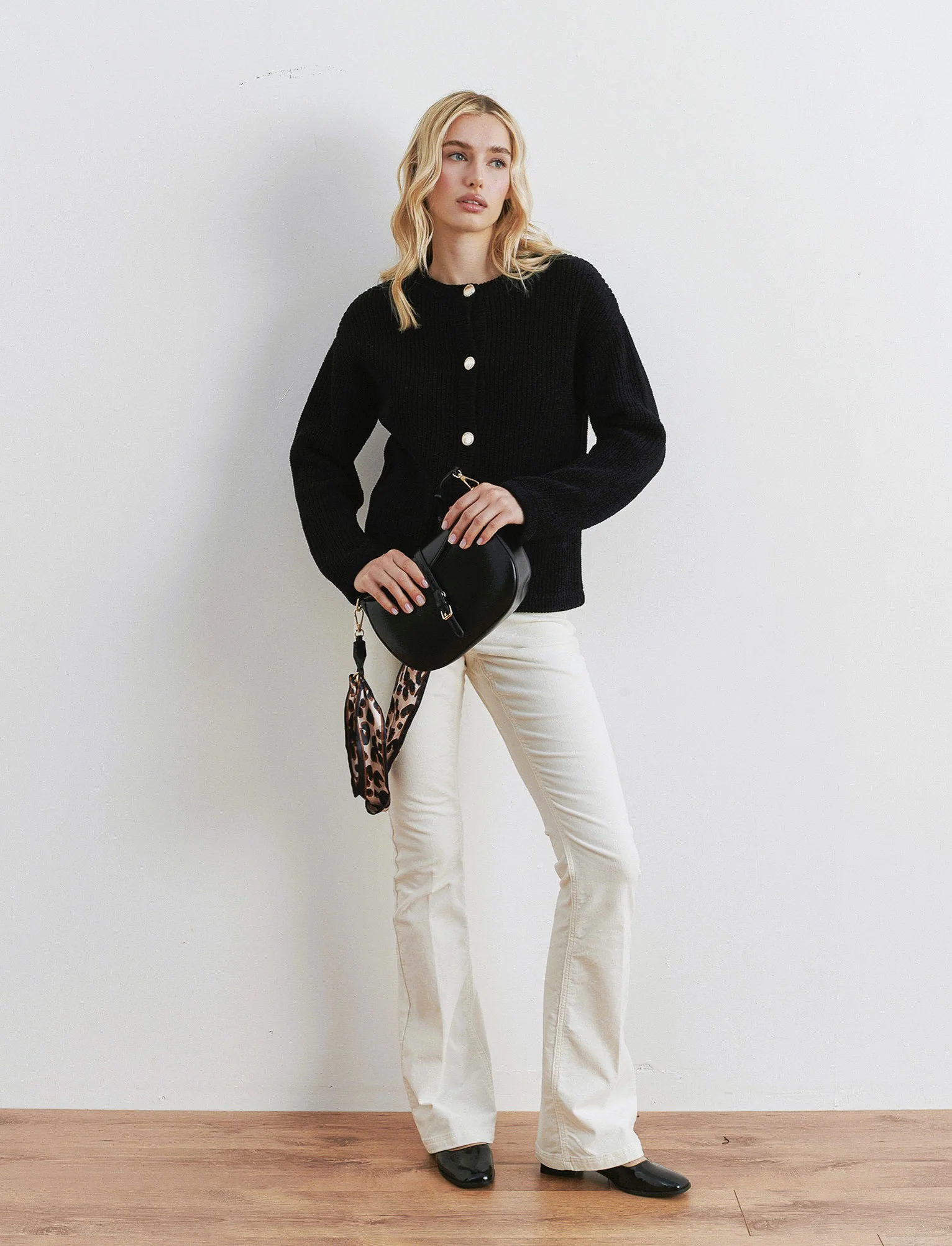 CARDIGAN IN CINIGLIA - Nero - Image 4