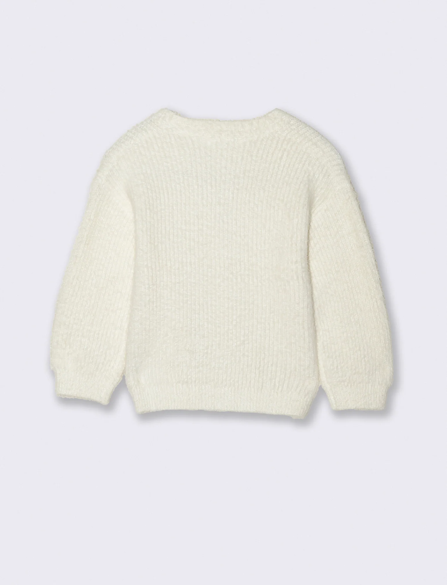 Cardigan in maglia morbida - Bianco panna - Image 2