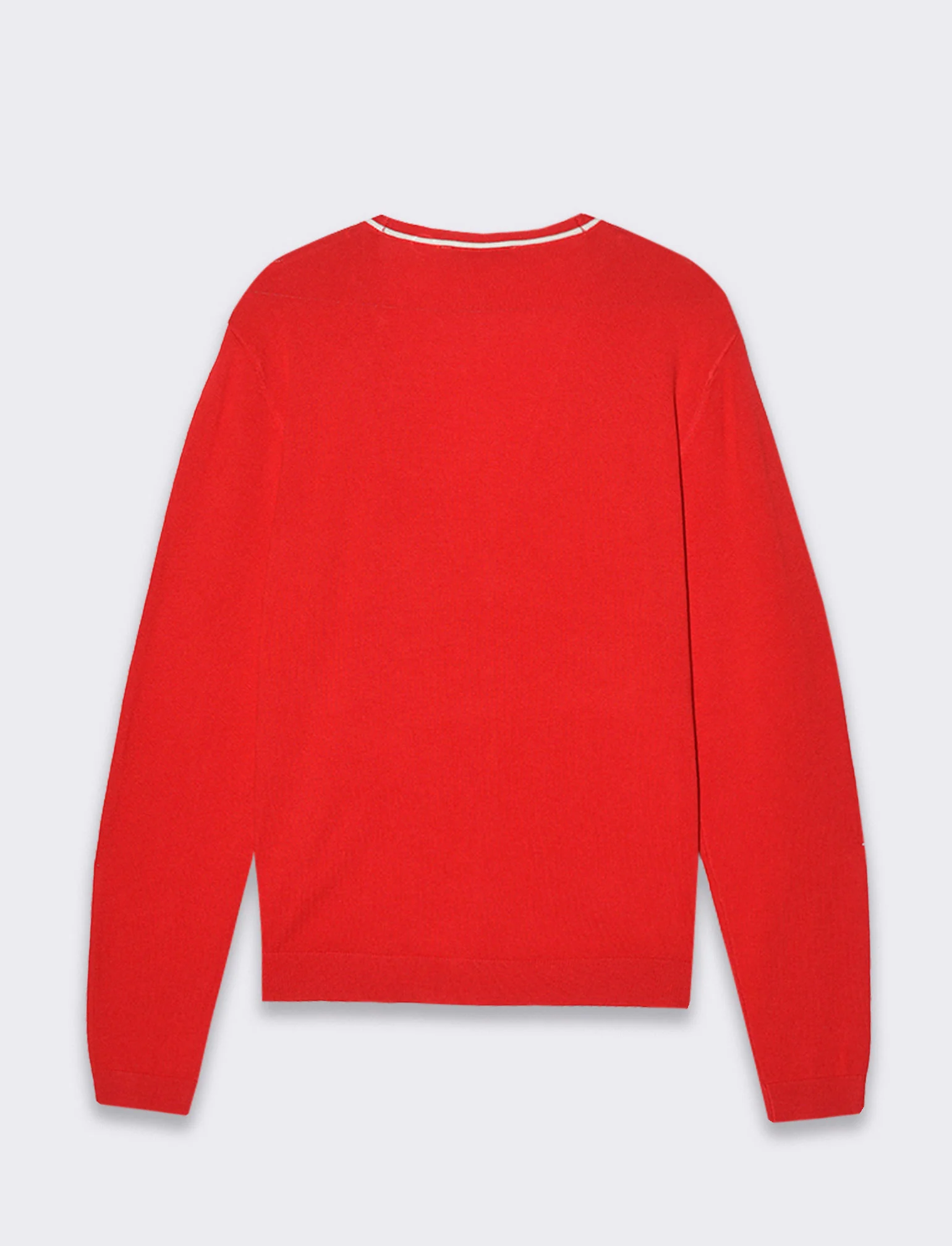 Cardigan manica lunga da donna - Rosso - Image 2