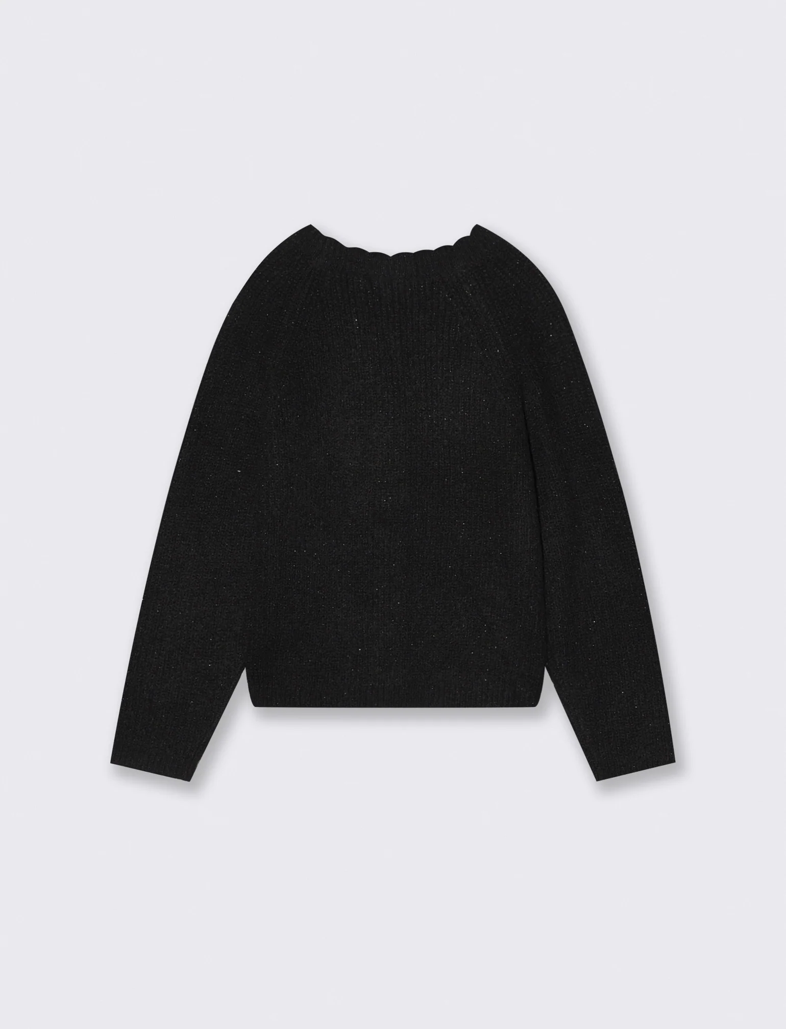 Cardigan raglan in maglieria metallizzata - Nero - Image 2