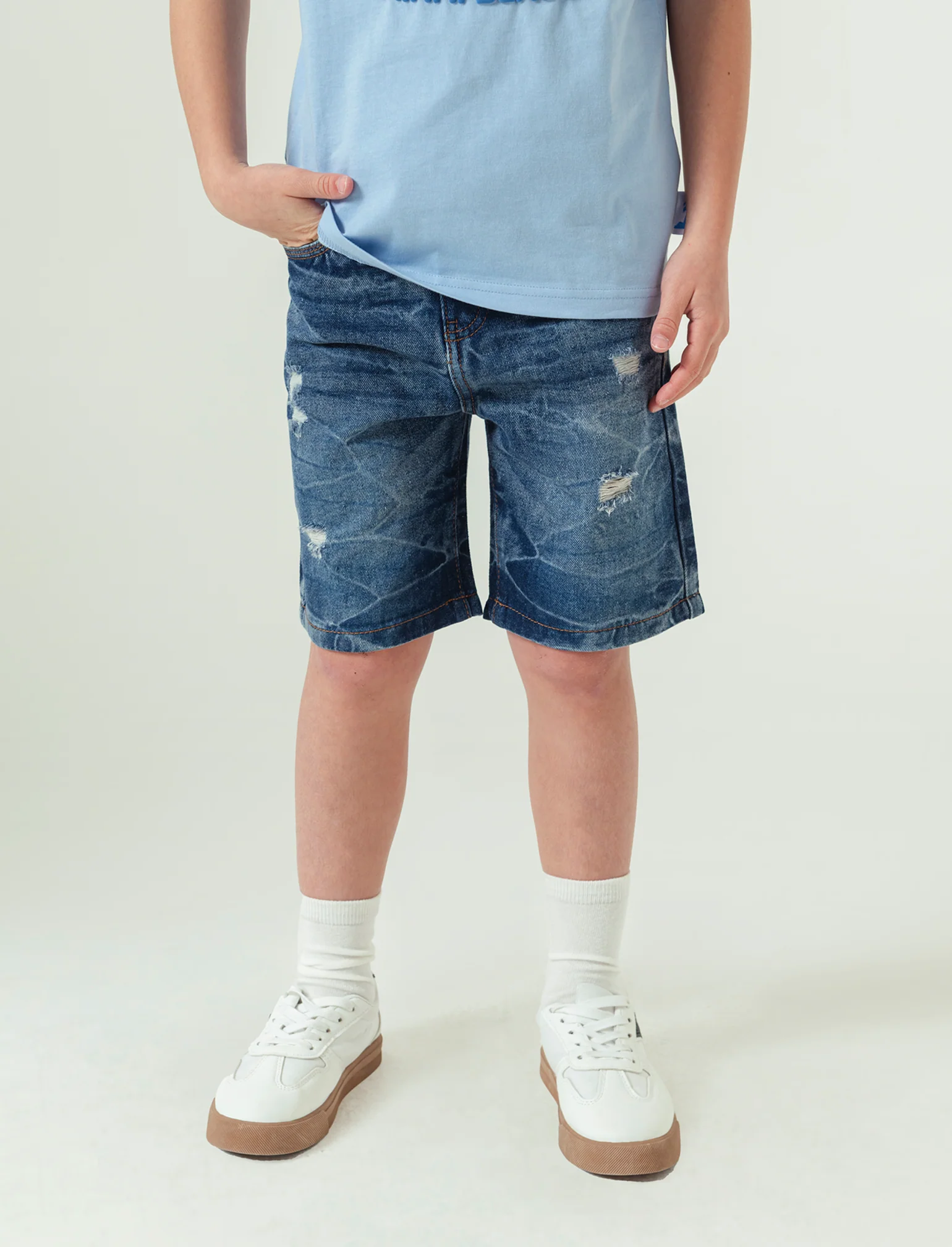 Cargo in denim da bambino - Denim - Image 2