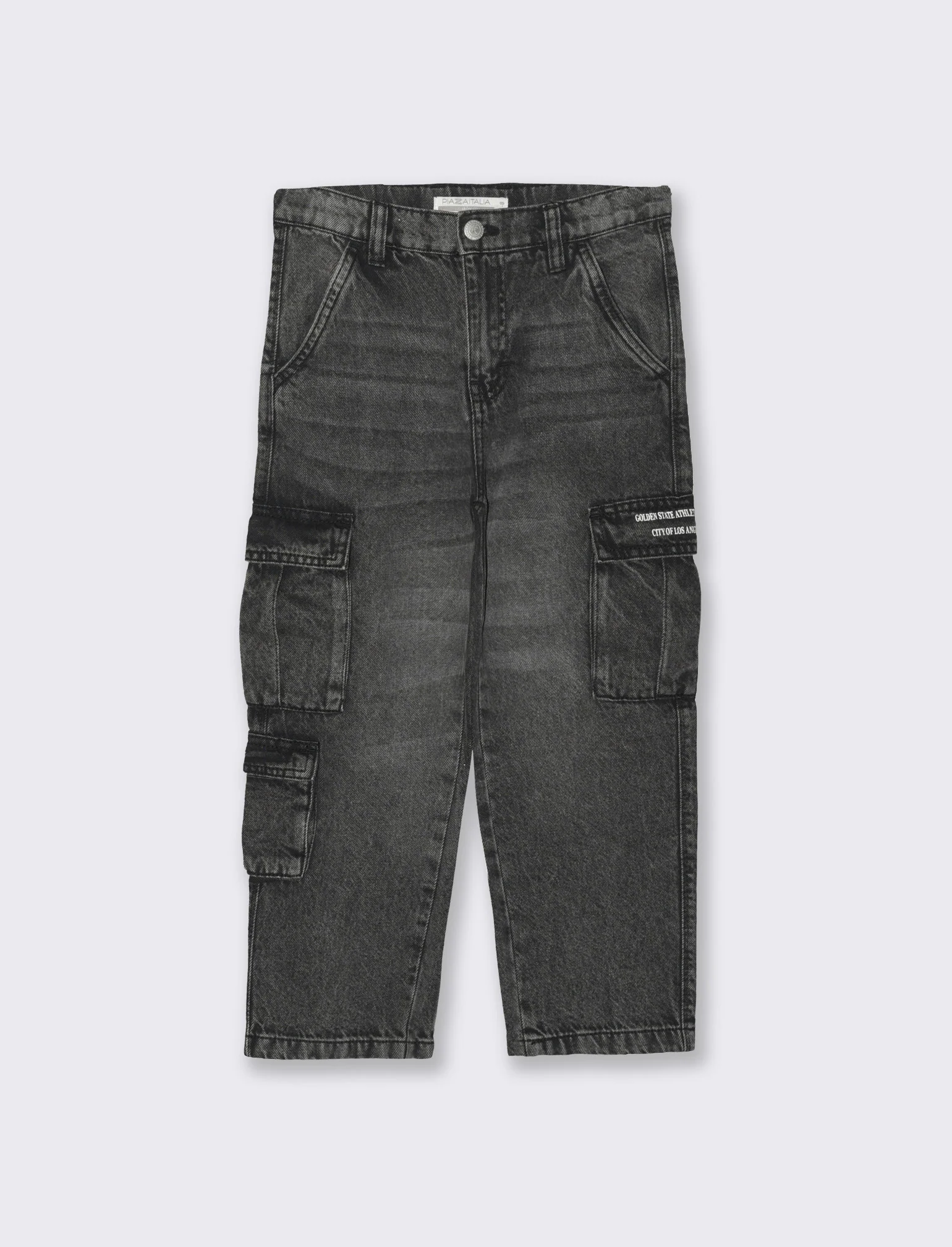 Cargo in denim da bambino - Nero