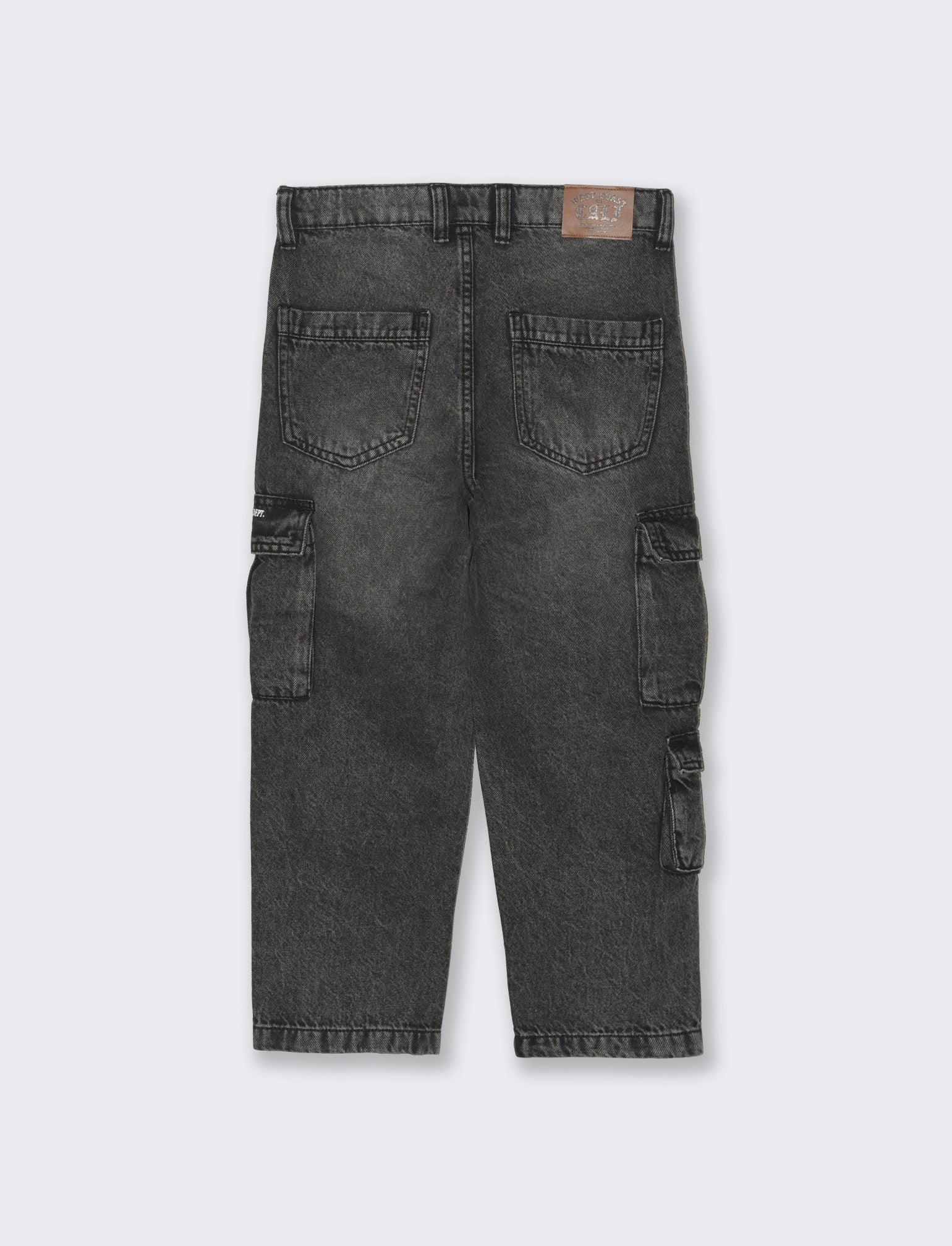 Cargo in denim da bambino - Nero - Image 2