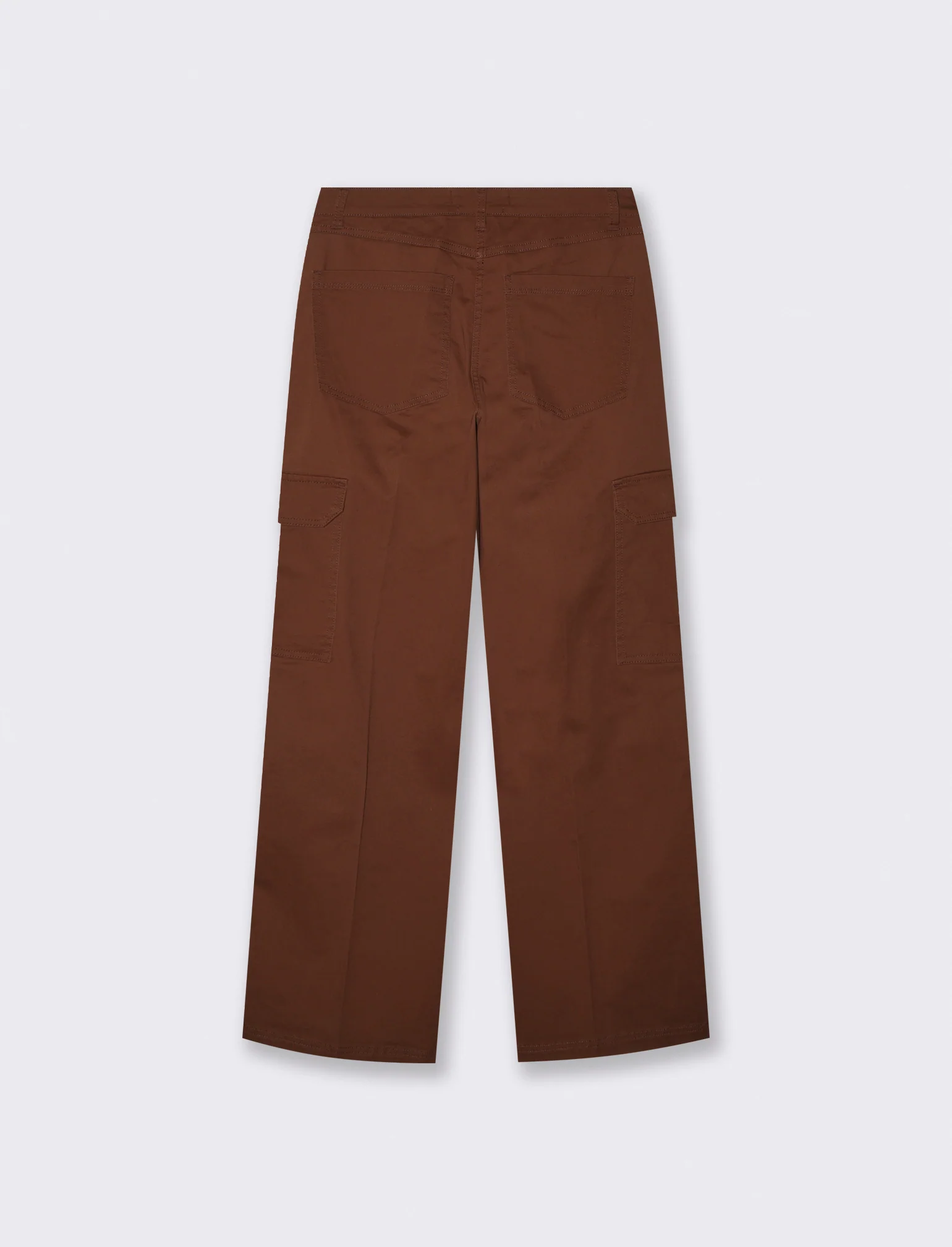 Cargo straight leg  high waist - Marrone cioccolato - Image 2