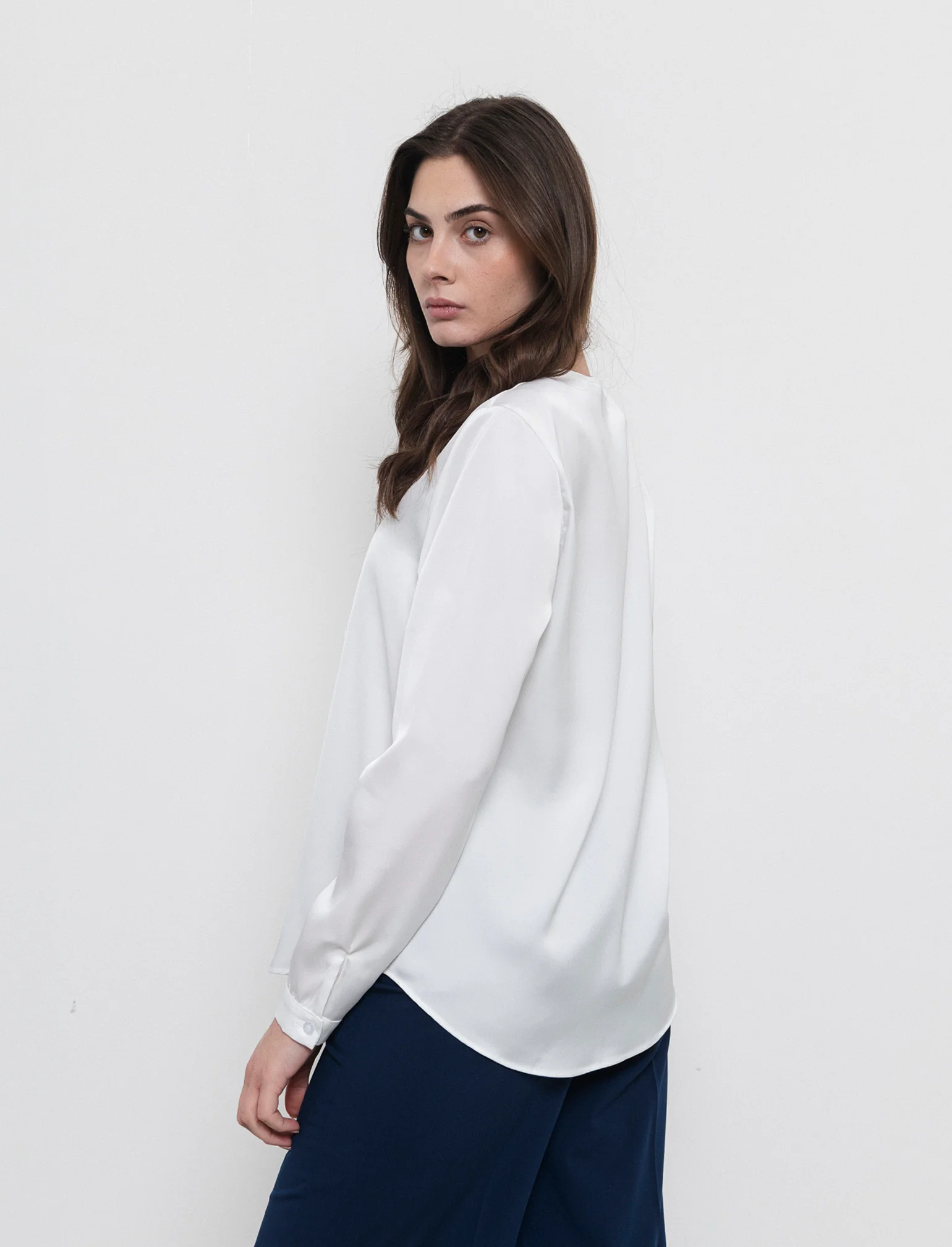 Casacca con rouches - Bianco latte