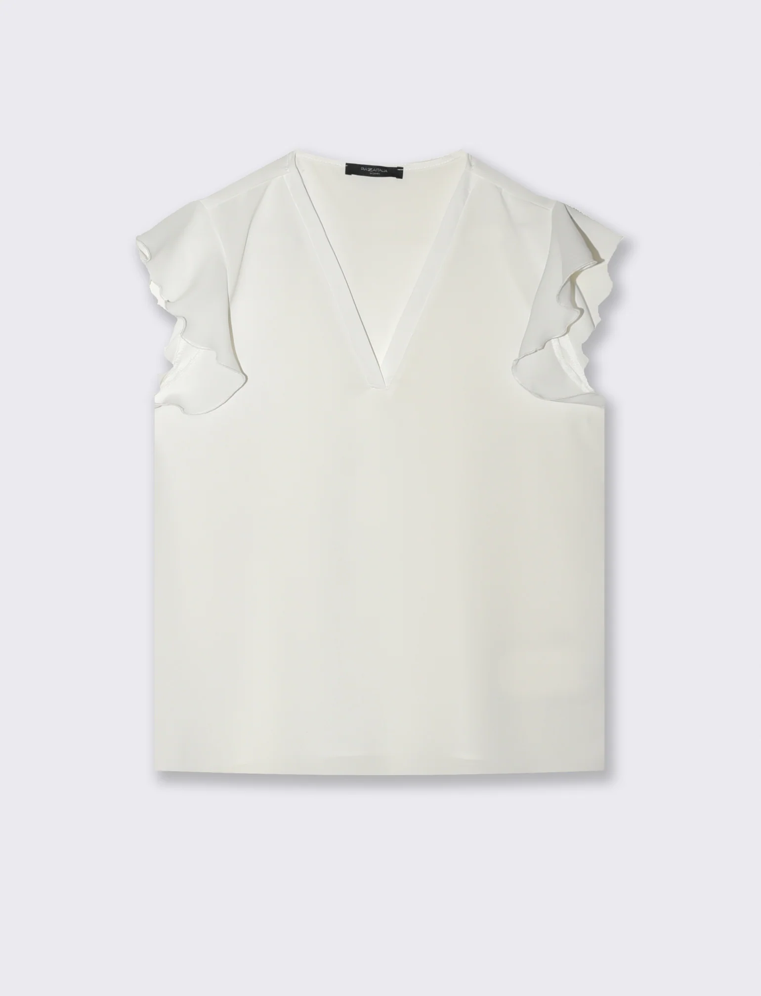 Casacca con rouches - Bianco panna - Image 3